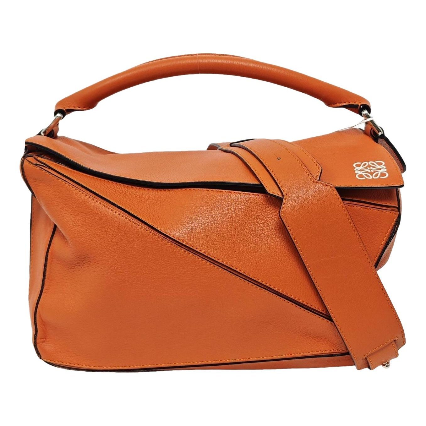 Puzzle leather handbag