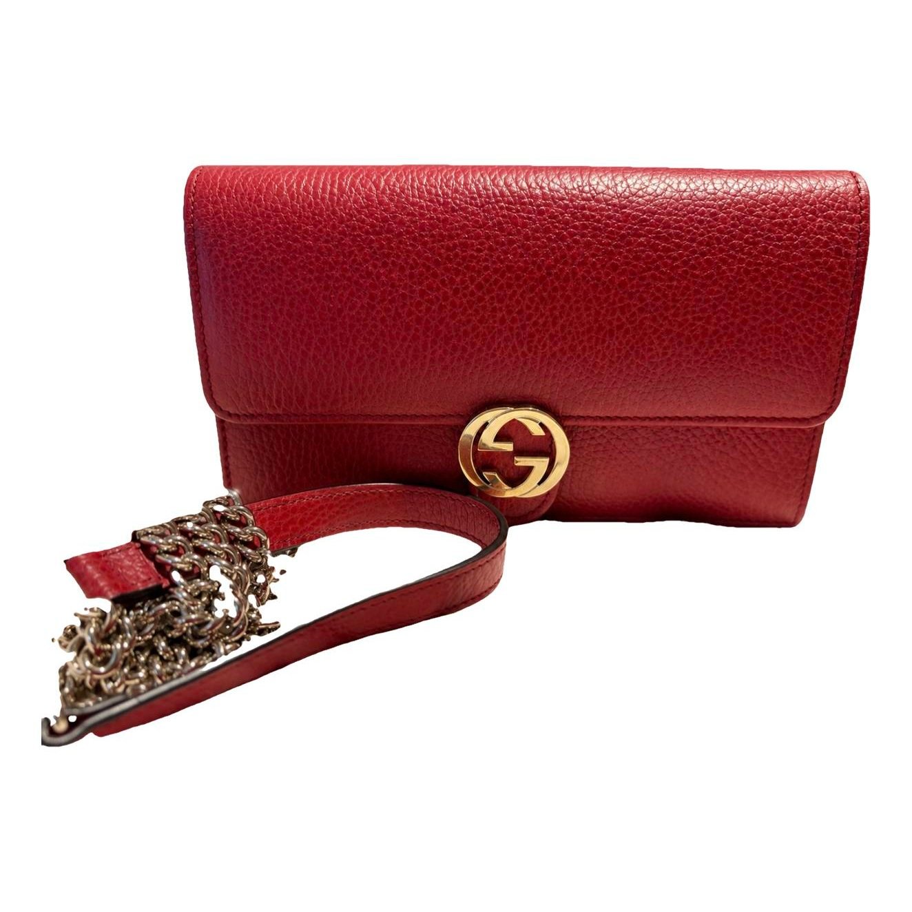Interlocking leather handbag