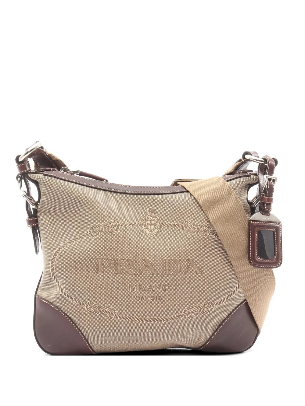 2000s Logo Jacquard shoulder bag