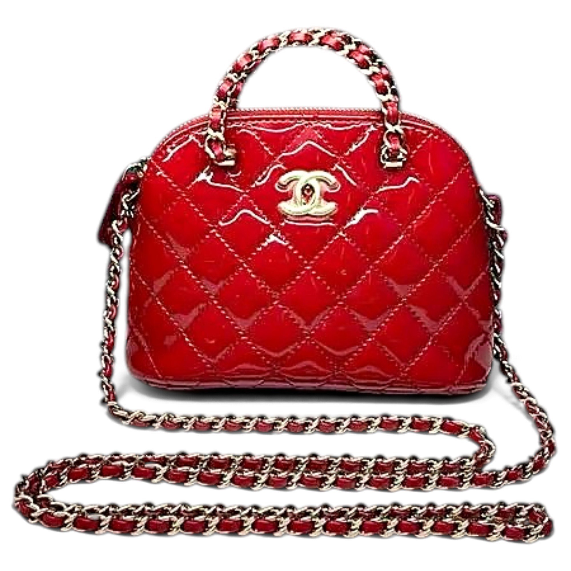 Patent leather crossbody bag