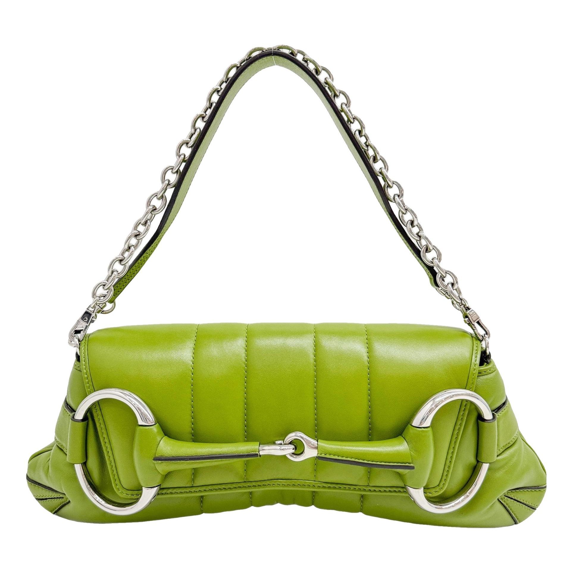 Horsebit Chain leather handbag