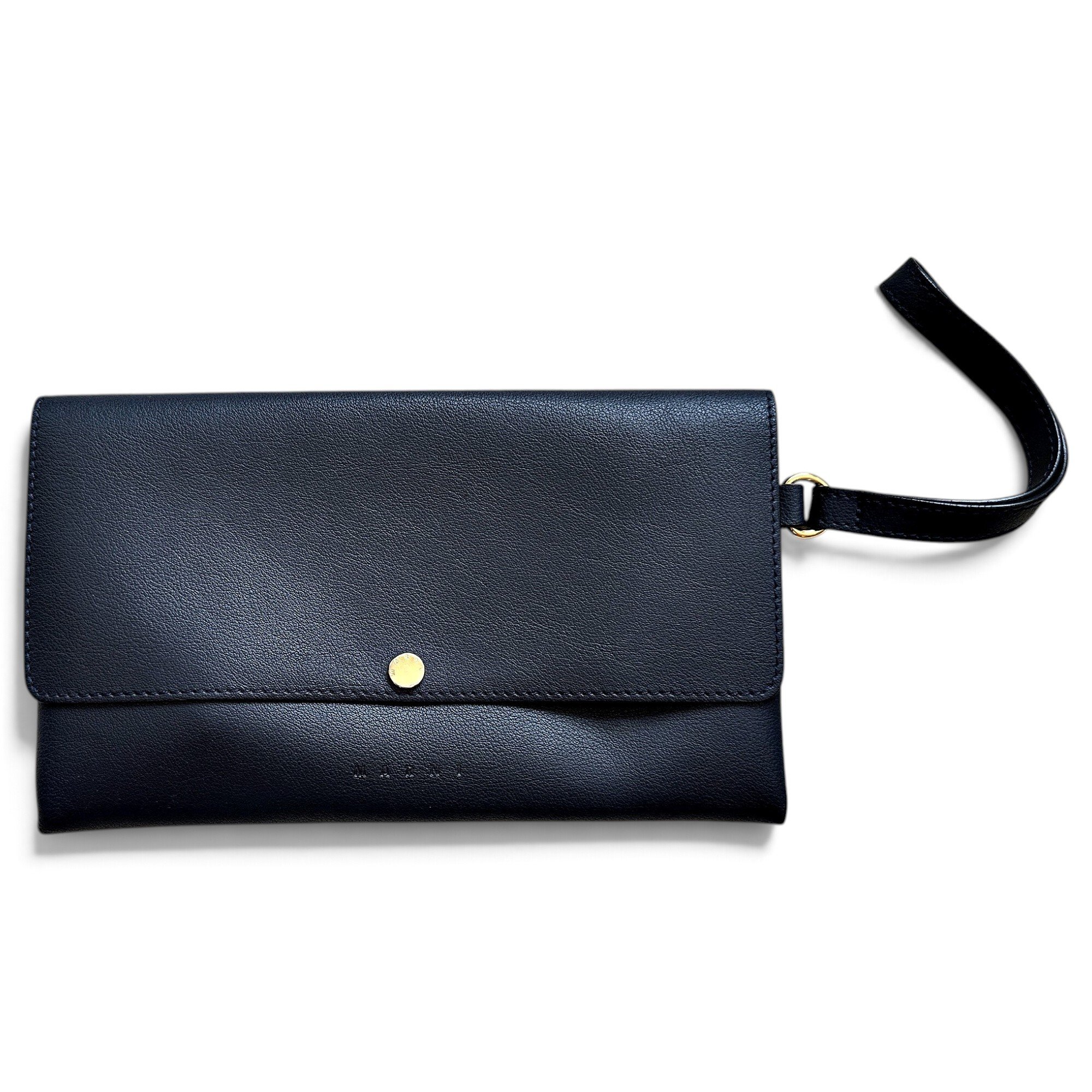 Leather clutch bag