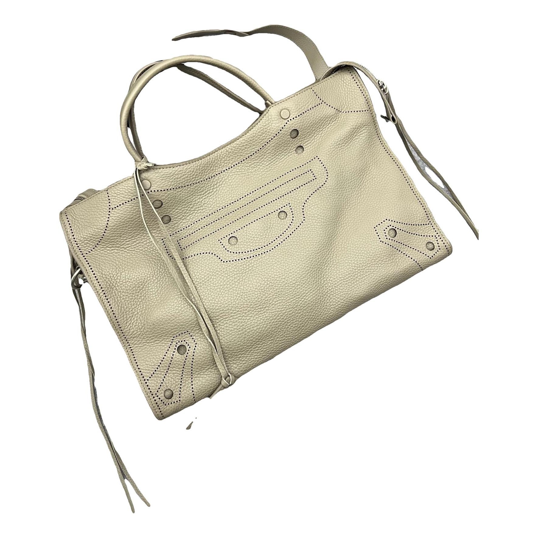 City leather handbag