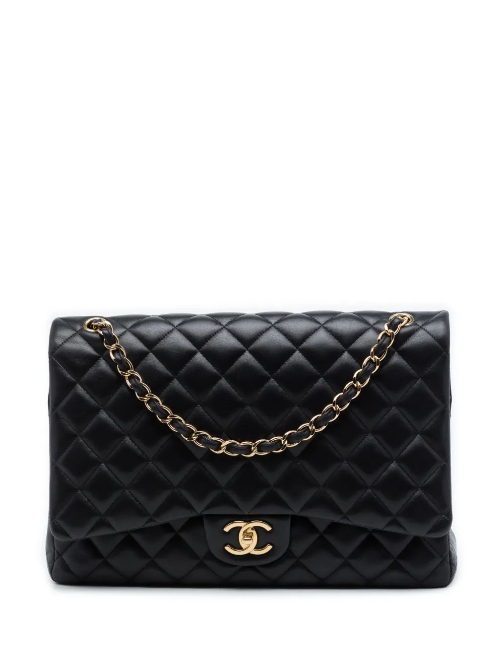 2013-2014 Maxi Classic Lambskin Double Flap shoulder bag