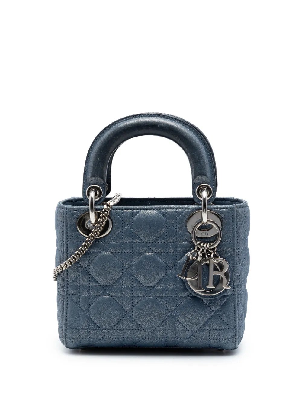 2015 Mini Iridescent Lambskin Cannage Lady Dior satchel