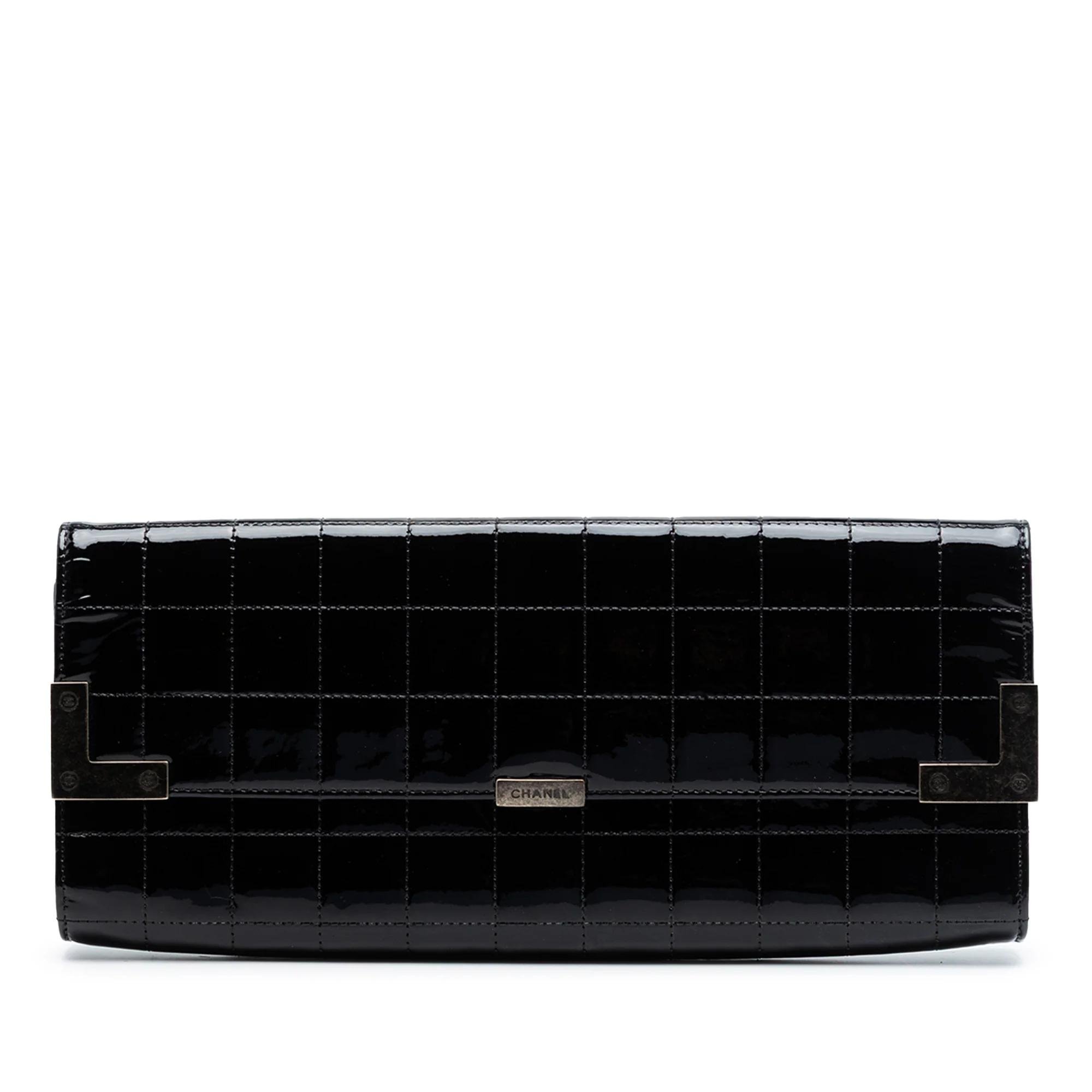 Patent leather clutch bag