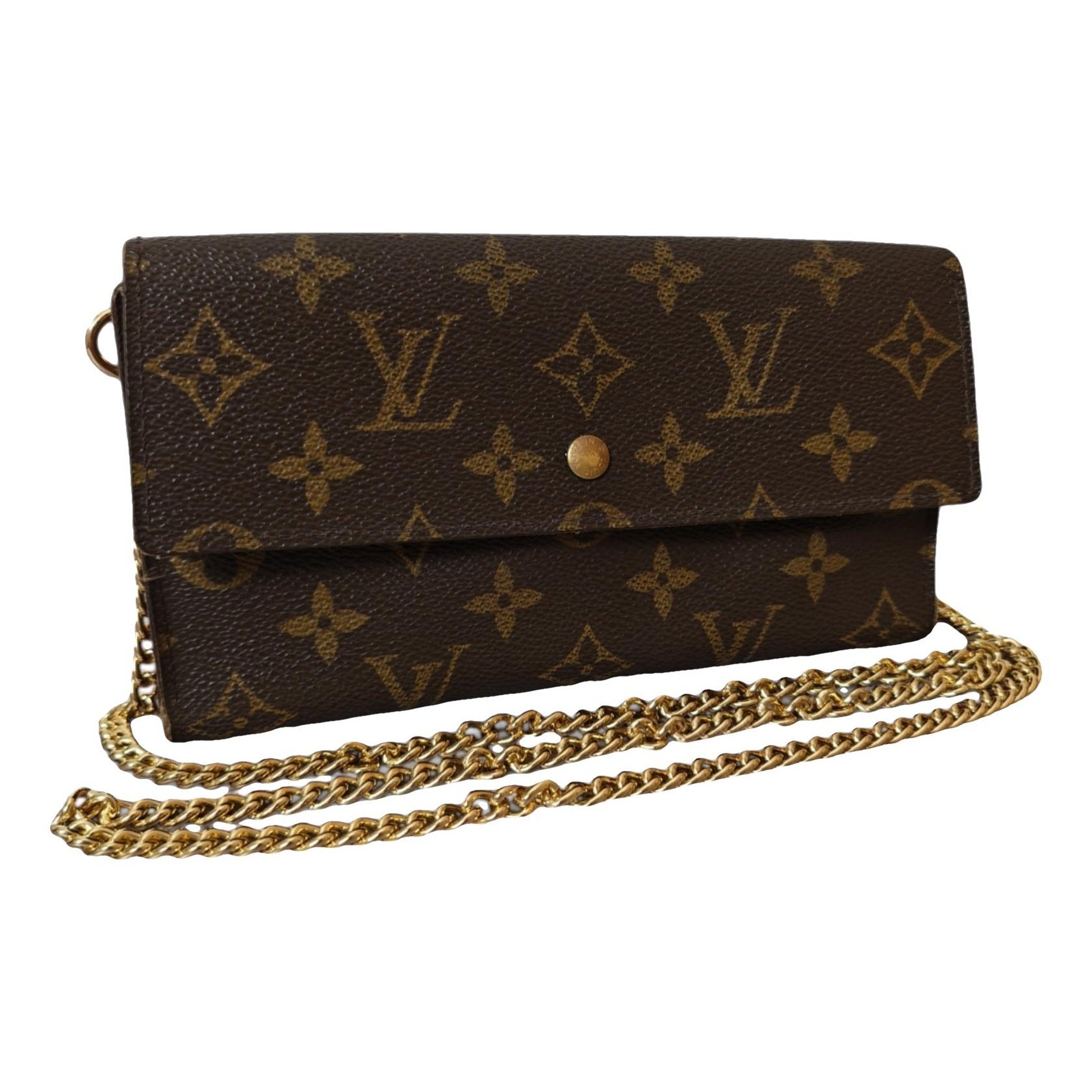Leather clutch bag