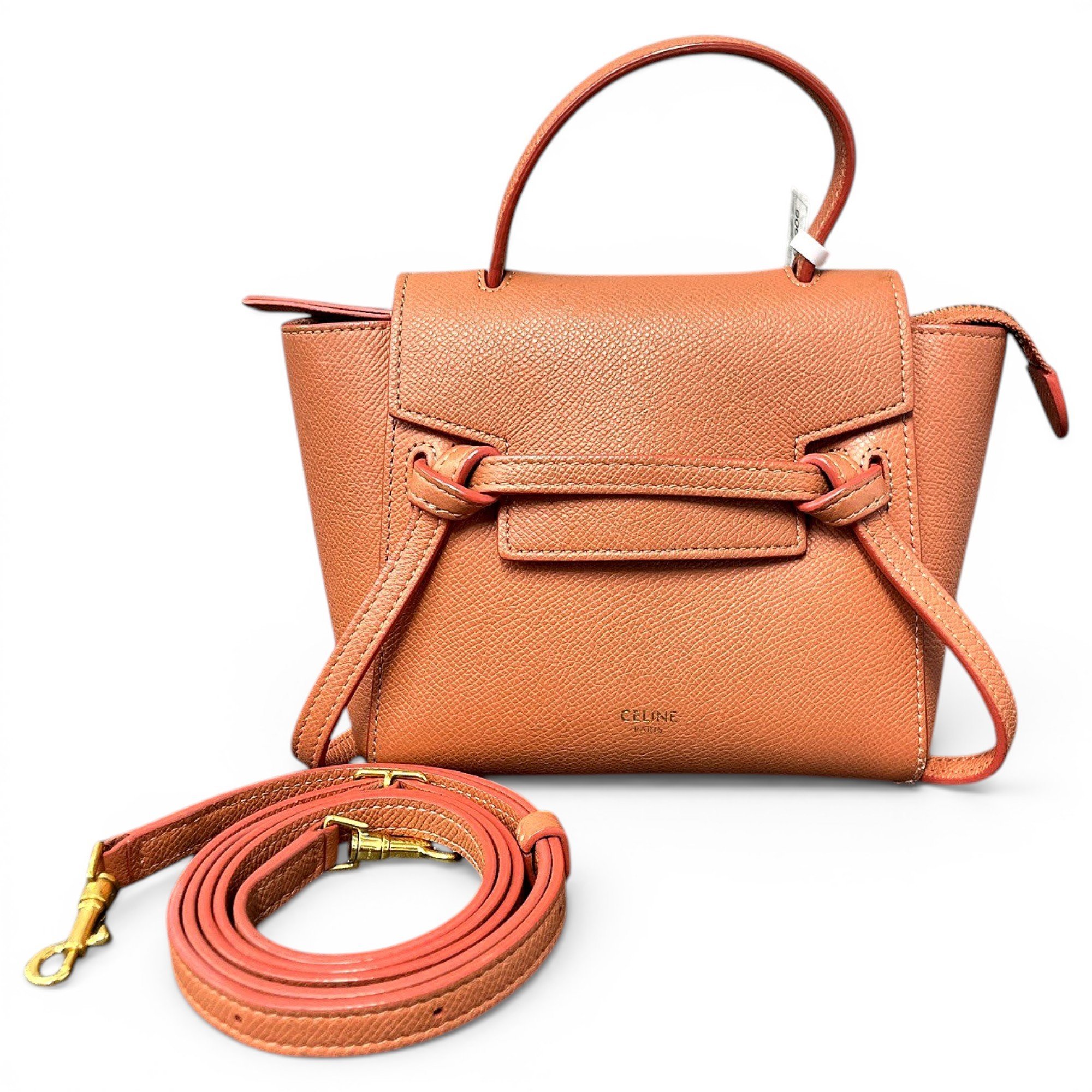Belt leather handbag