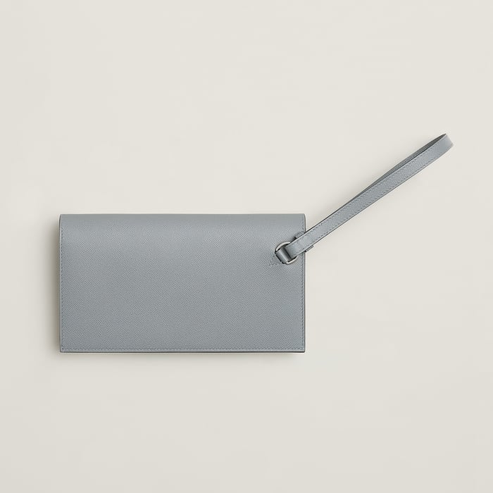 Gris Pantin Kelly Pocket Long Wallet