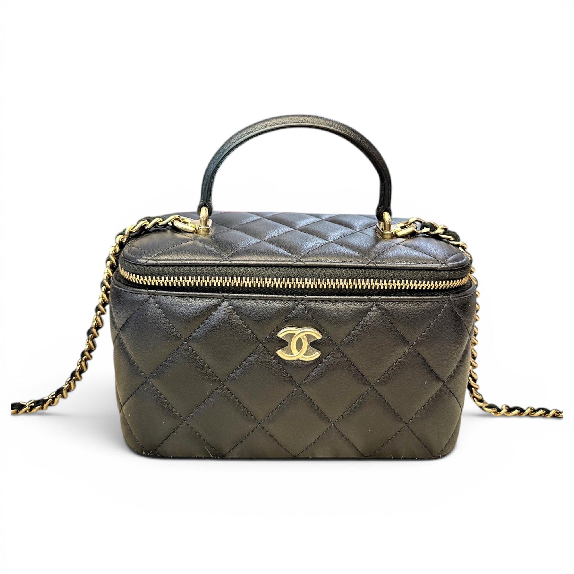 Trendy CC Vanity leather handbag