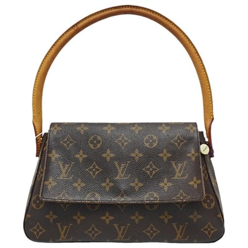 Looping leather handbag