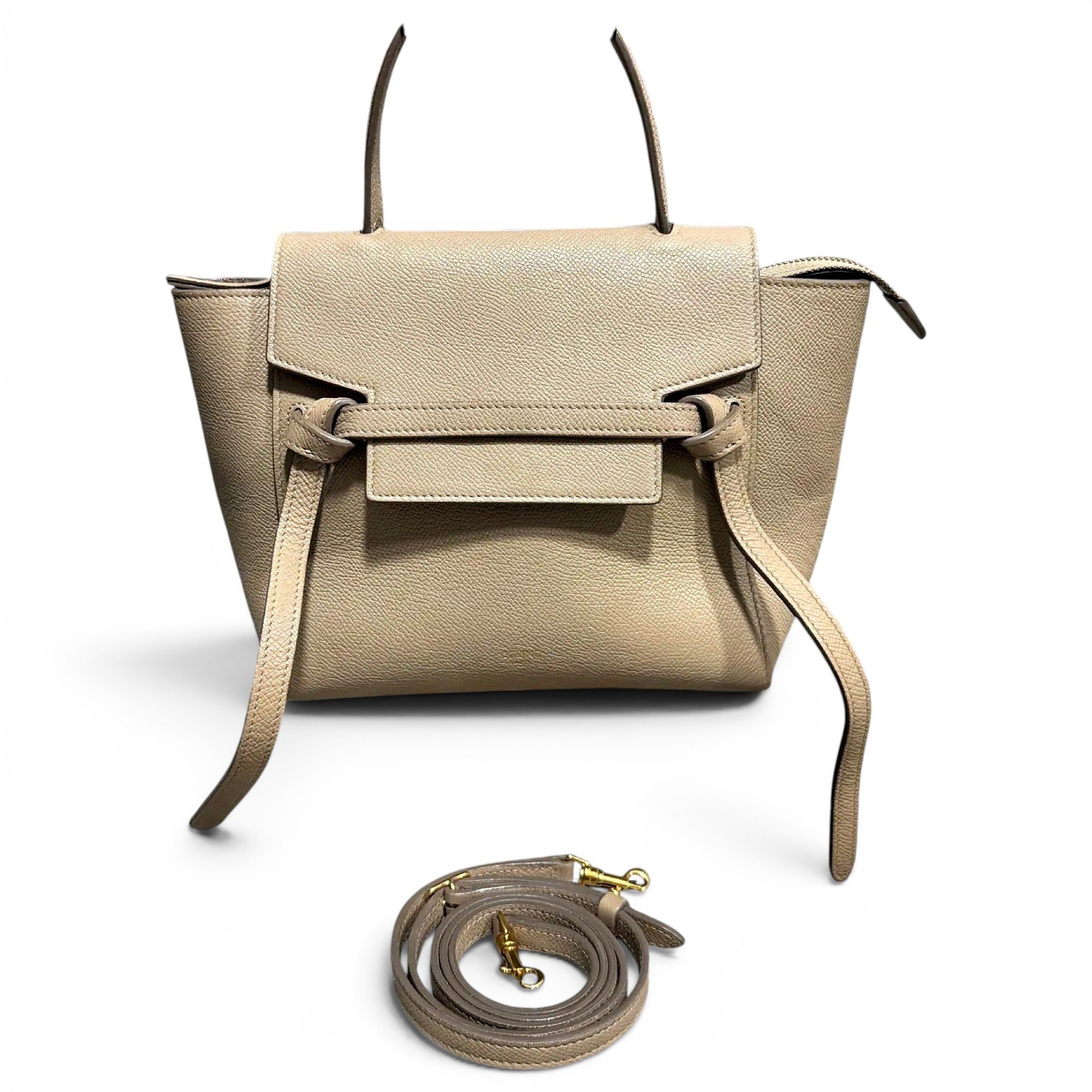 Belt leather handbag