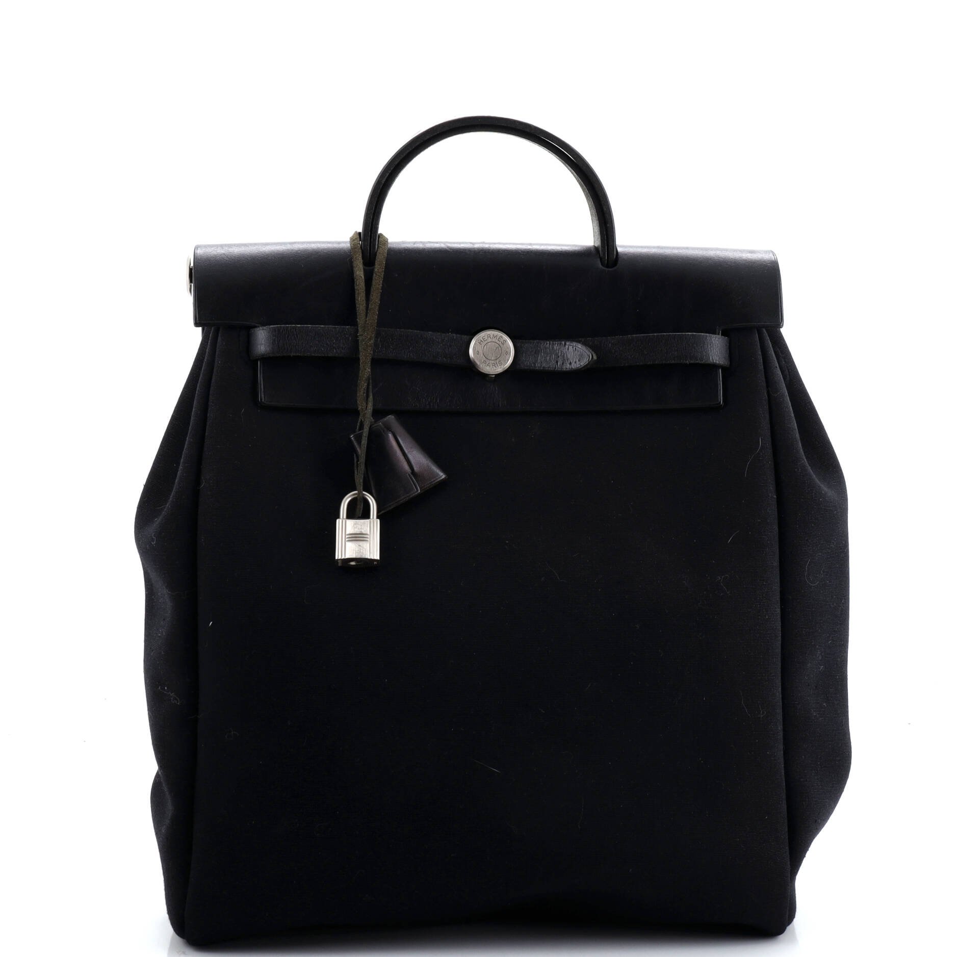 Vintage Herbag A Dos Backpack Toile and Leather GM