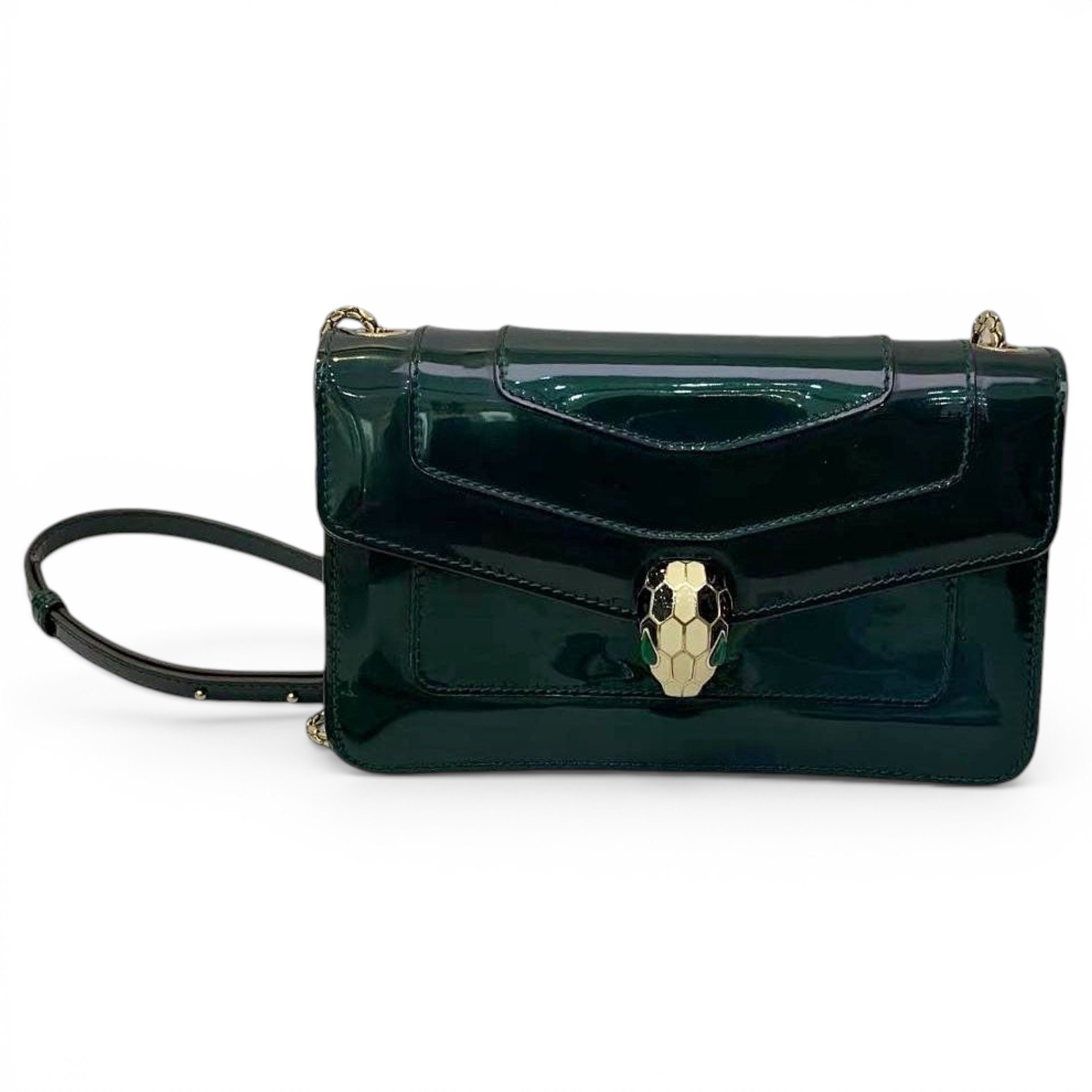 Serpenti patent leather crossbody bag