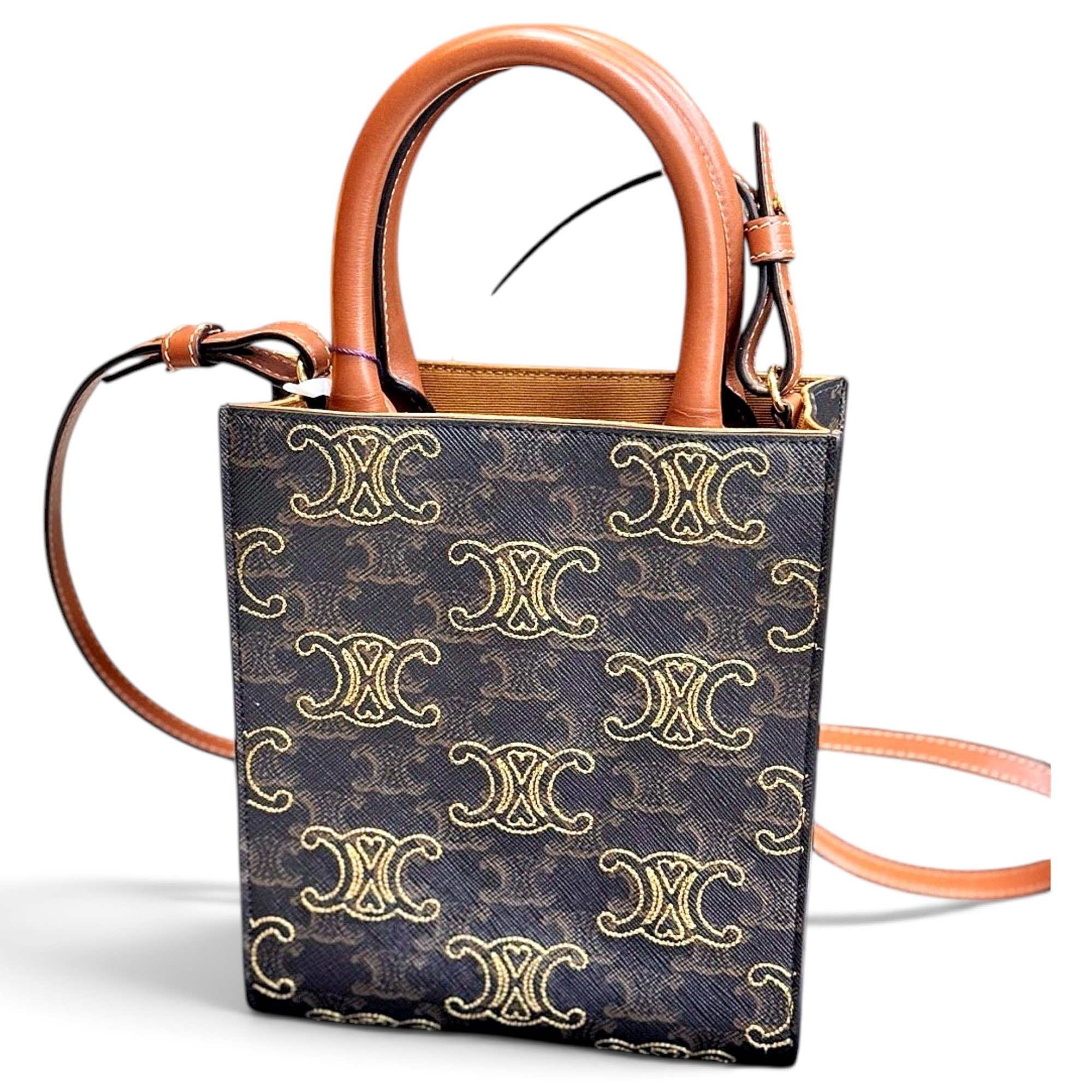 Cabas Vertical leather tote