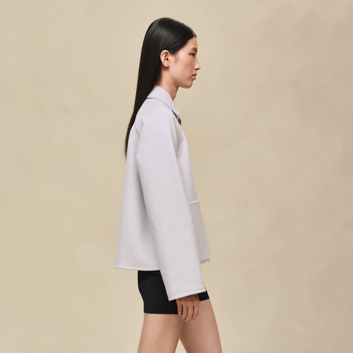 Gris Pervenche Cashmere Jacket