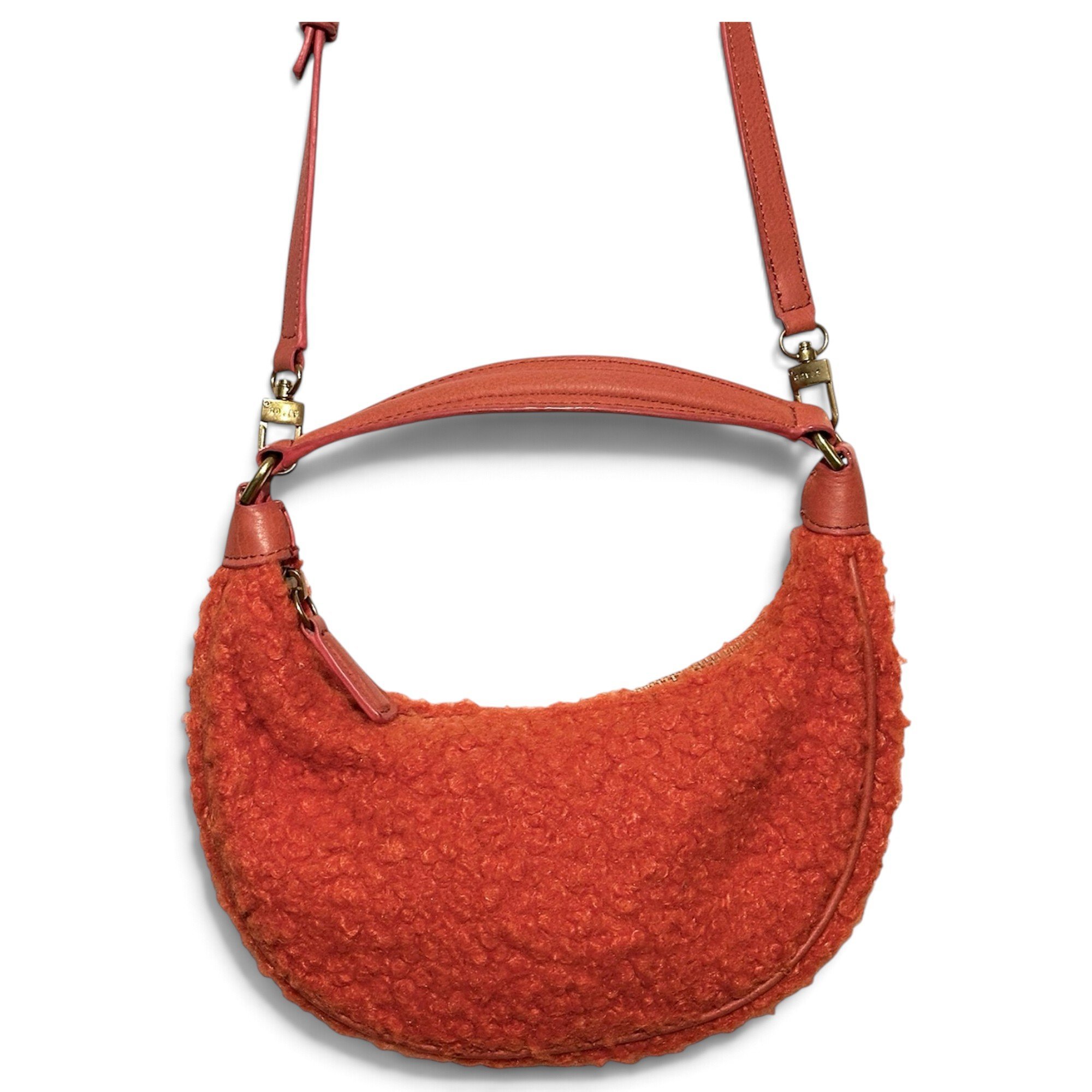 Staud Moon faux fur crossbody bag