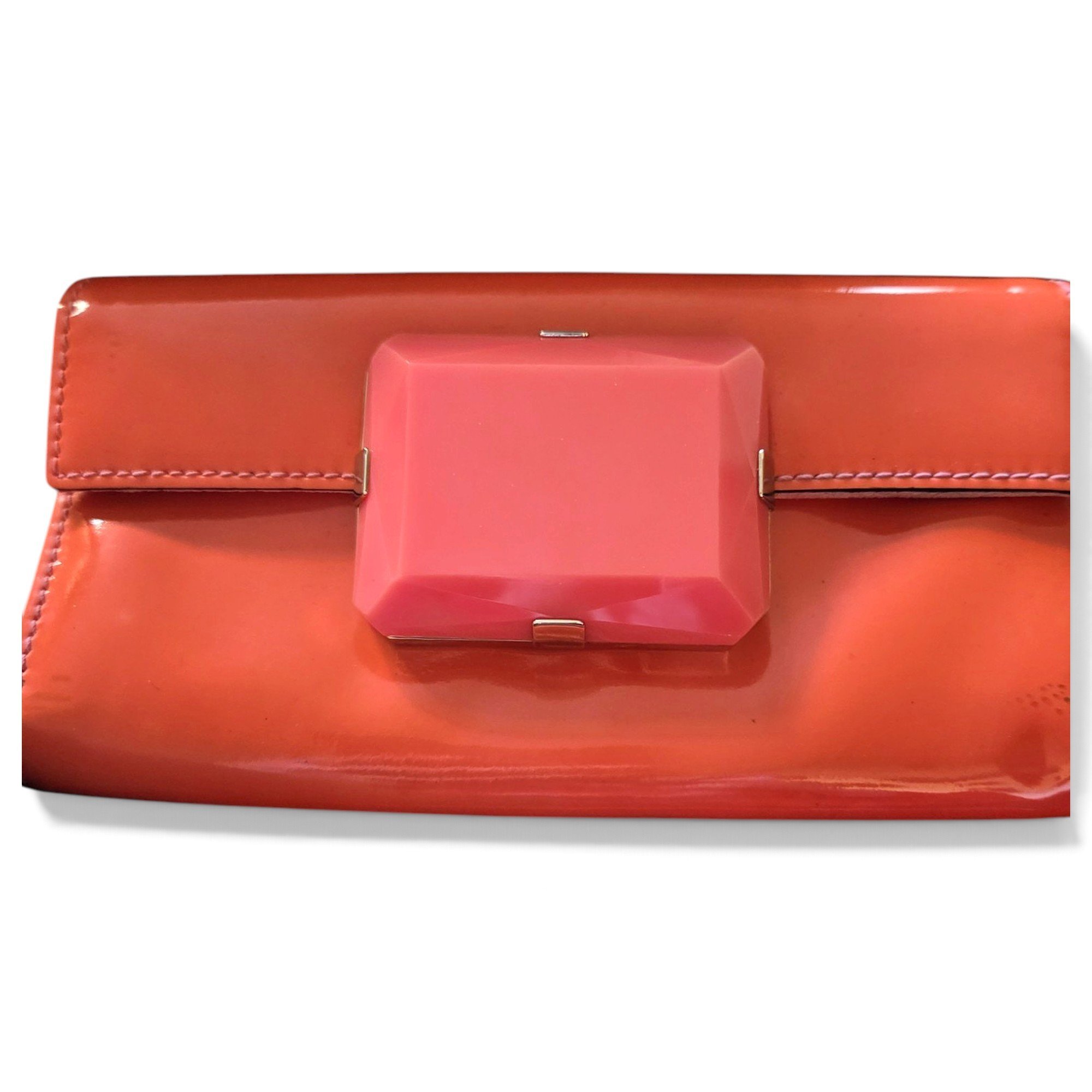Patent leather clutch bag