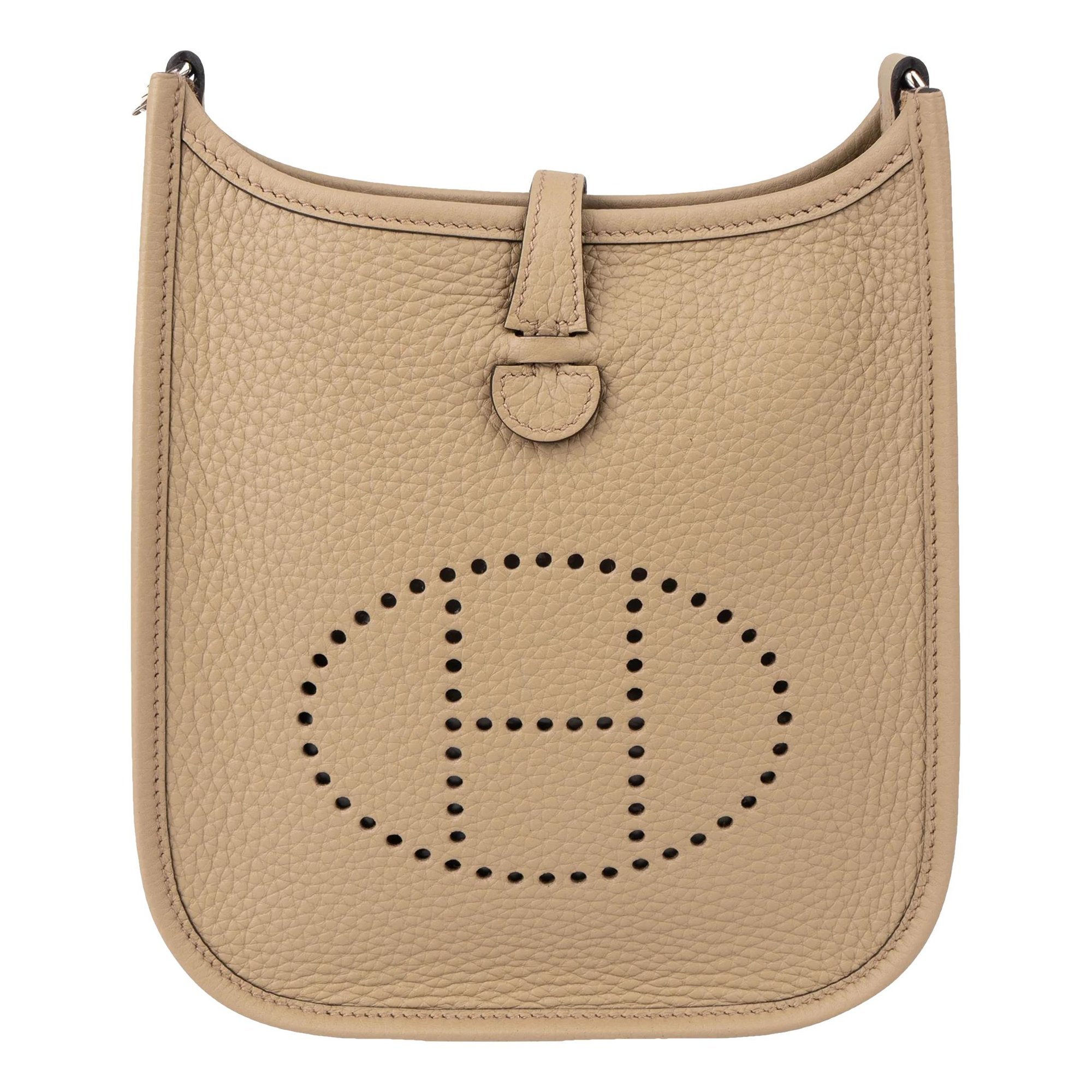 Hermes Evelyne Handbag Clemence Leather 2025