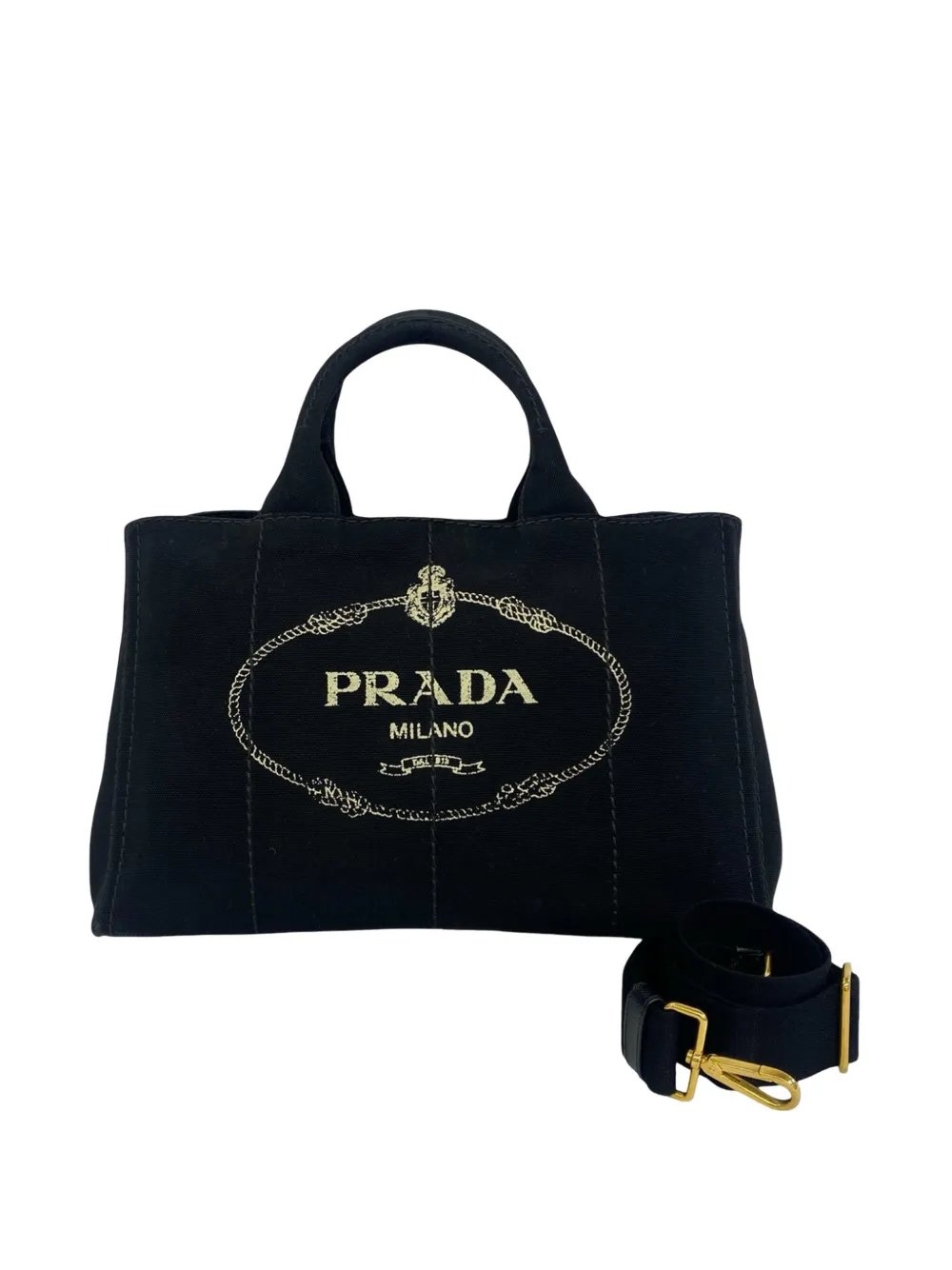 2000-2010 Small Canvas Canapa Logo Tote satchel