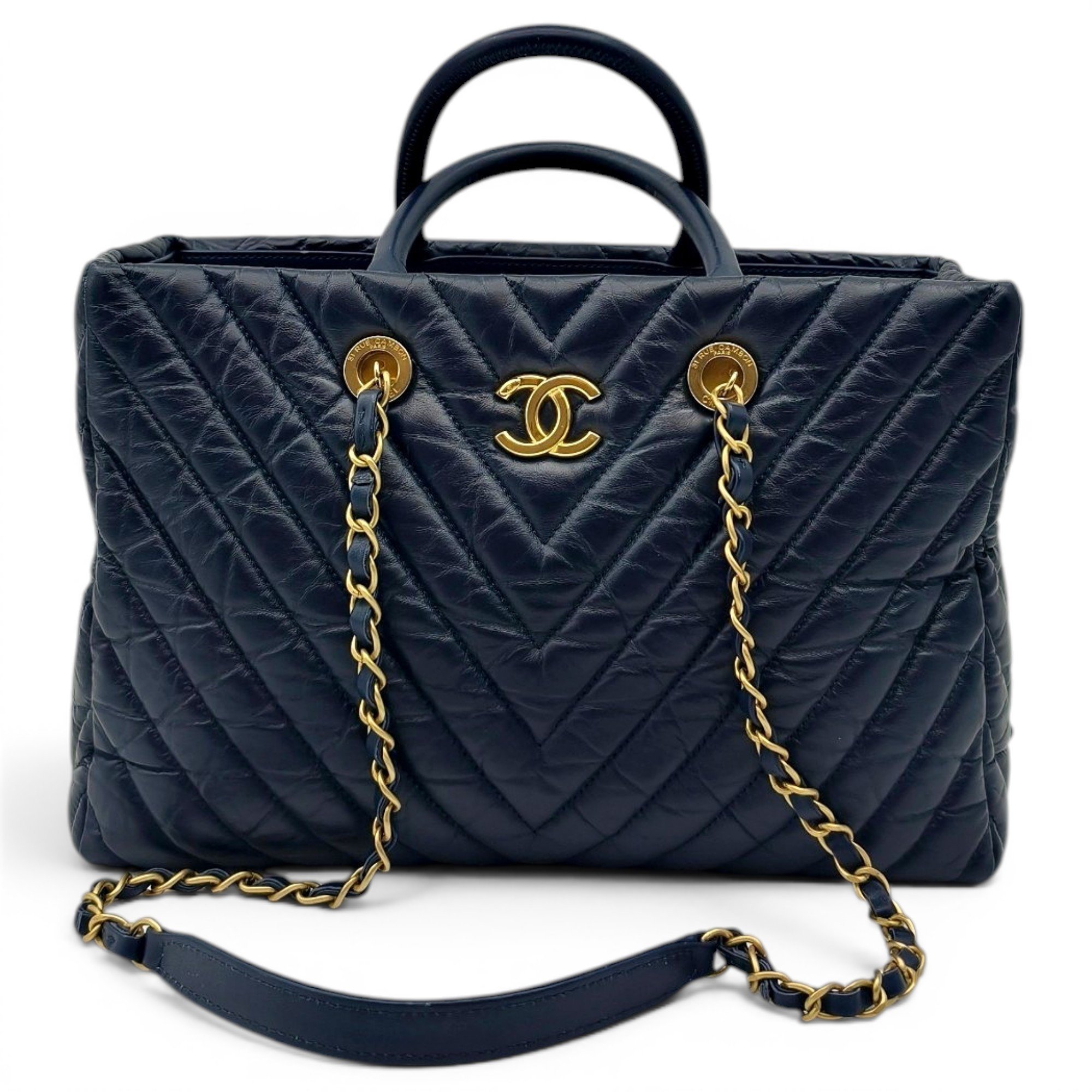 Executive leather tote