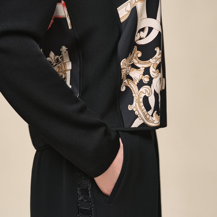 Noir "Ferronnerie Remix" Long-sleeve Twillaine Sweater