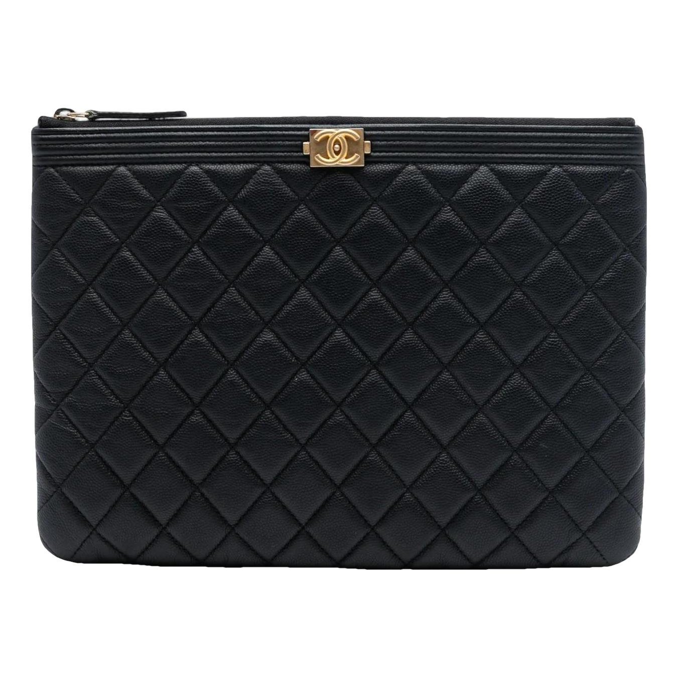 Boy leather clutch bag