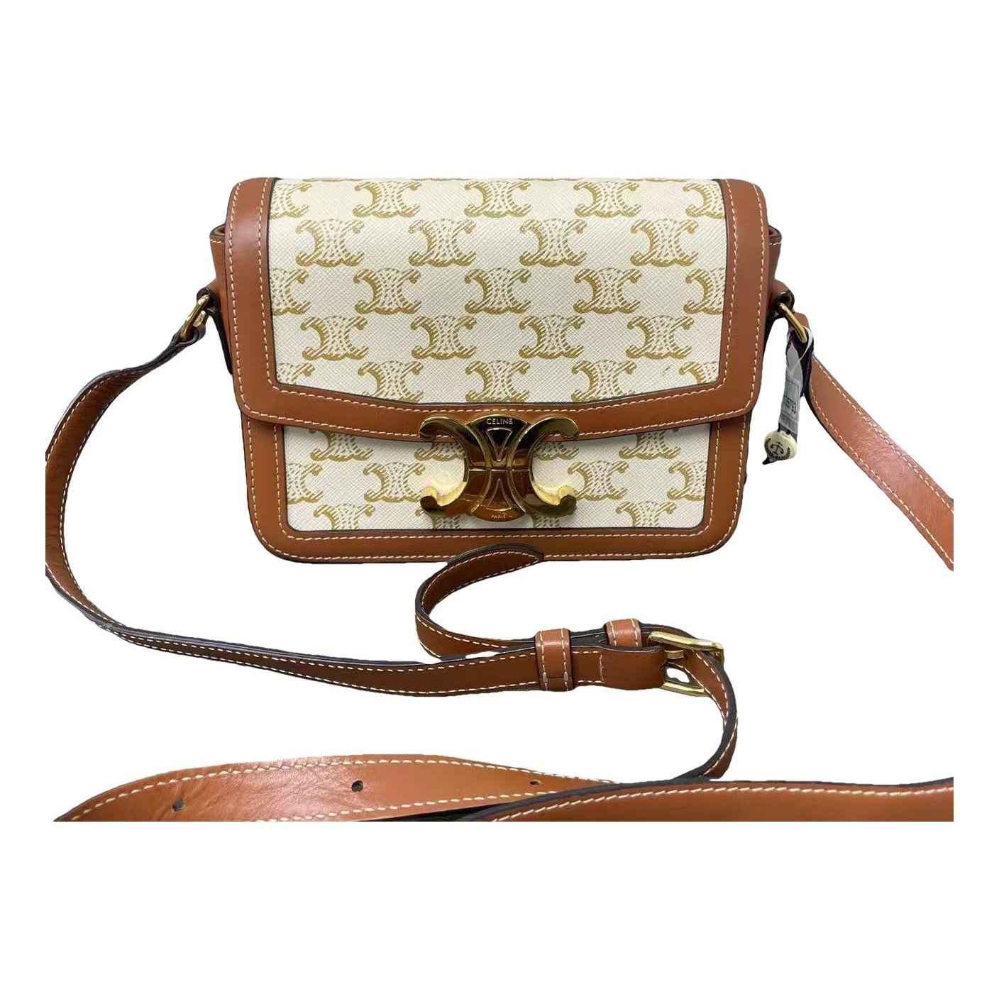 Triomphe leather handbag