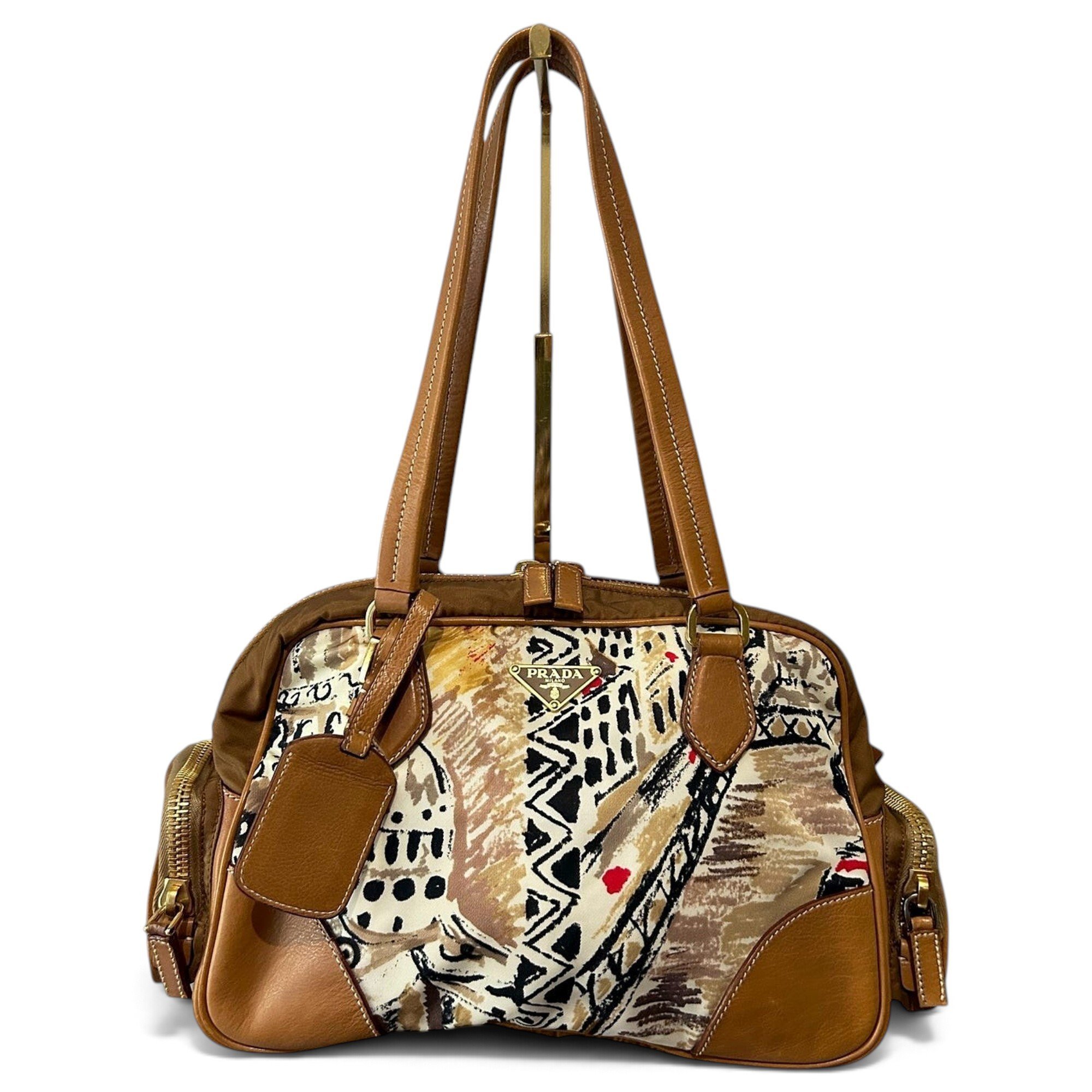Prada Re-Nylon leather handbag