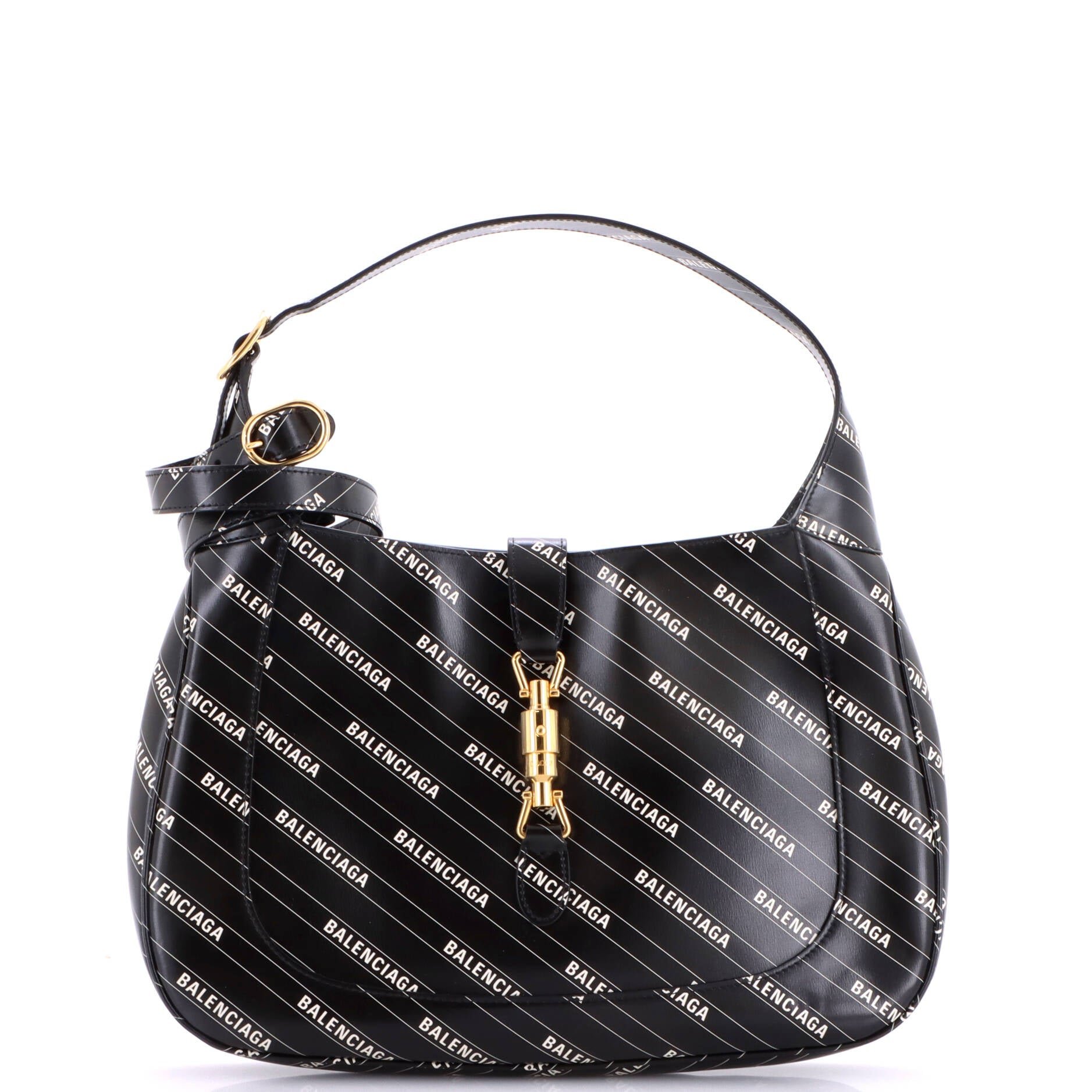 x Balenciaga The Hacker Project Jackie 1961 Hobo Printed Leather Medium