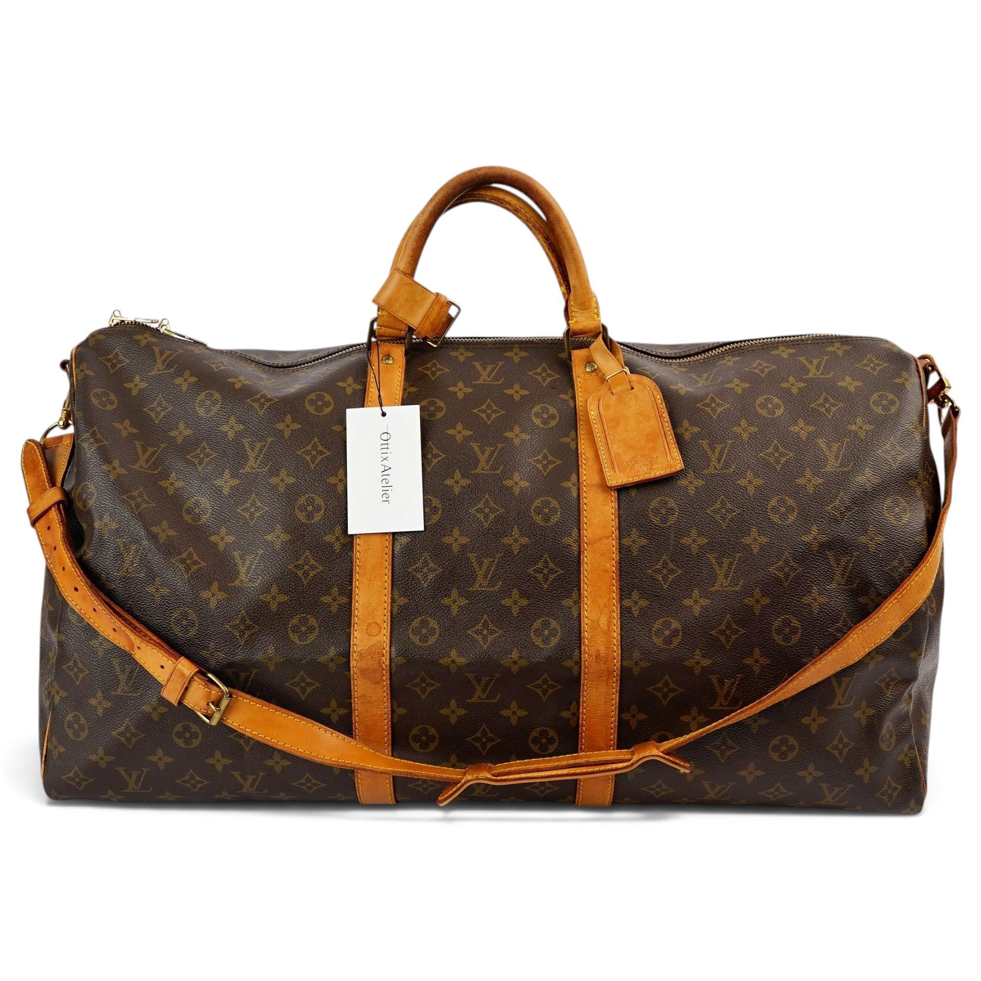 Keepall leather travel bag