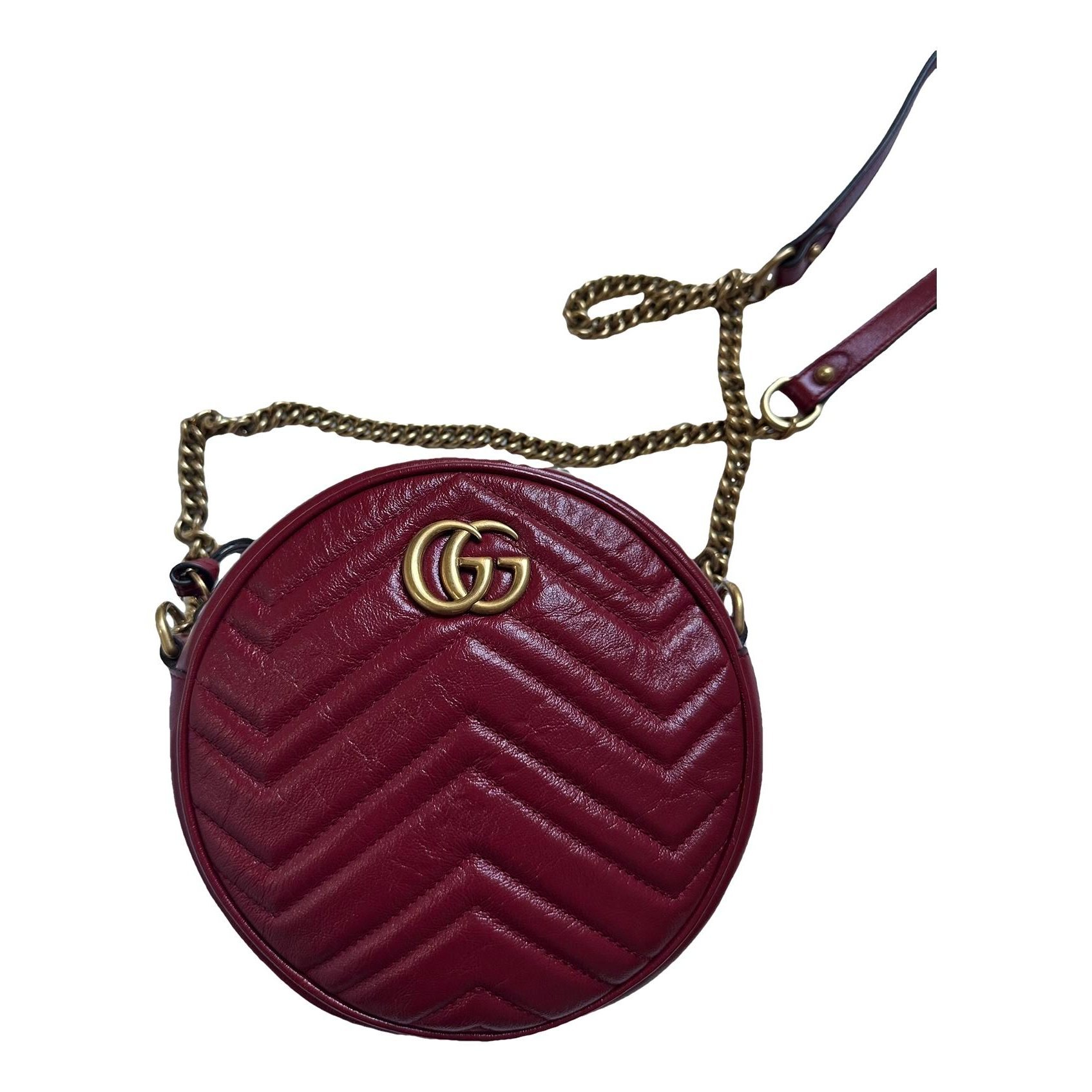 GG Marmont Round leather crossbody bag