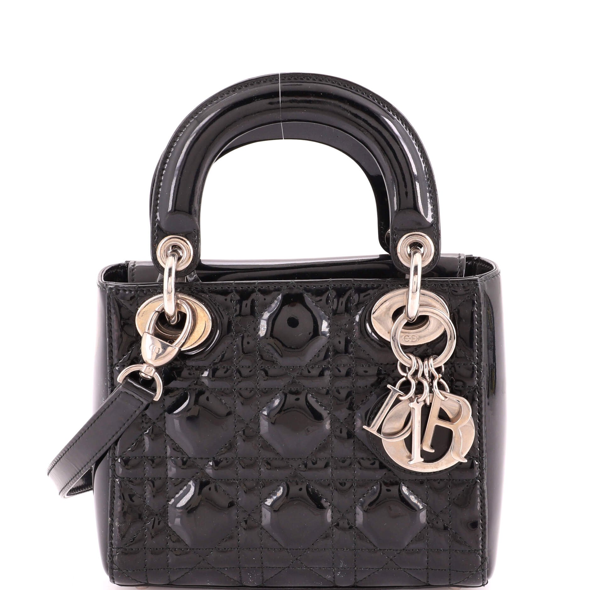 Lady Dior Bag Cannage Quilt Patent Mini
