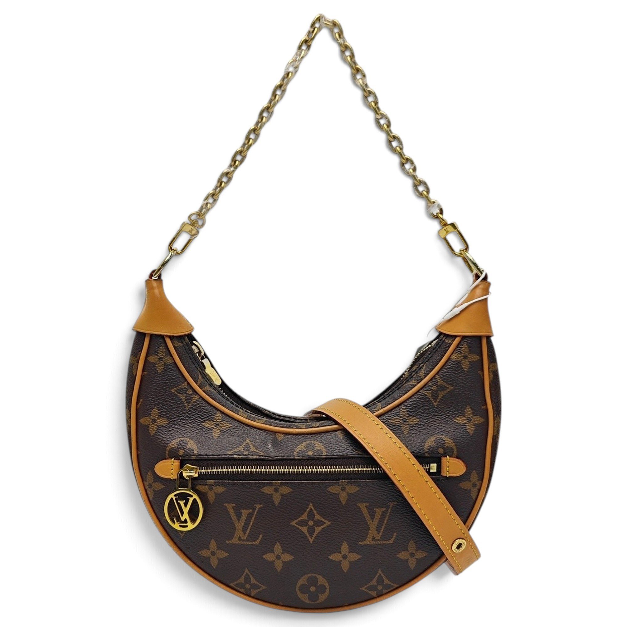 Loop leather handbag