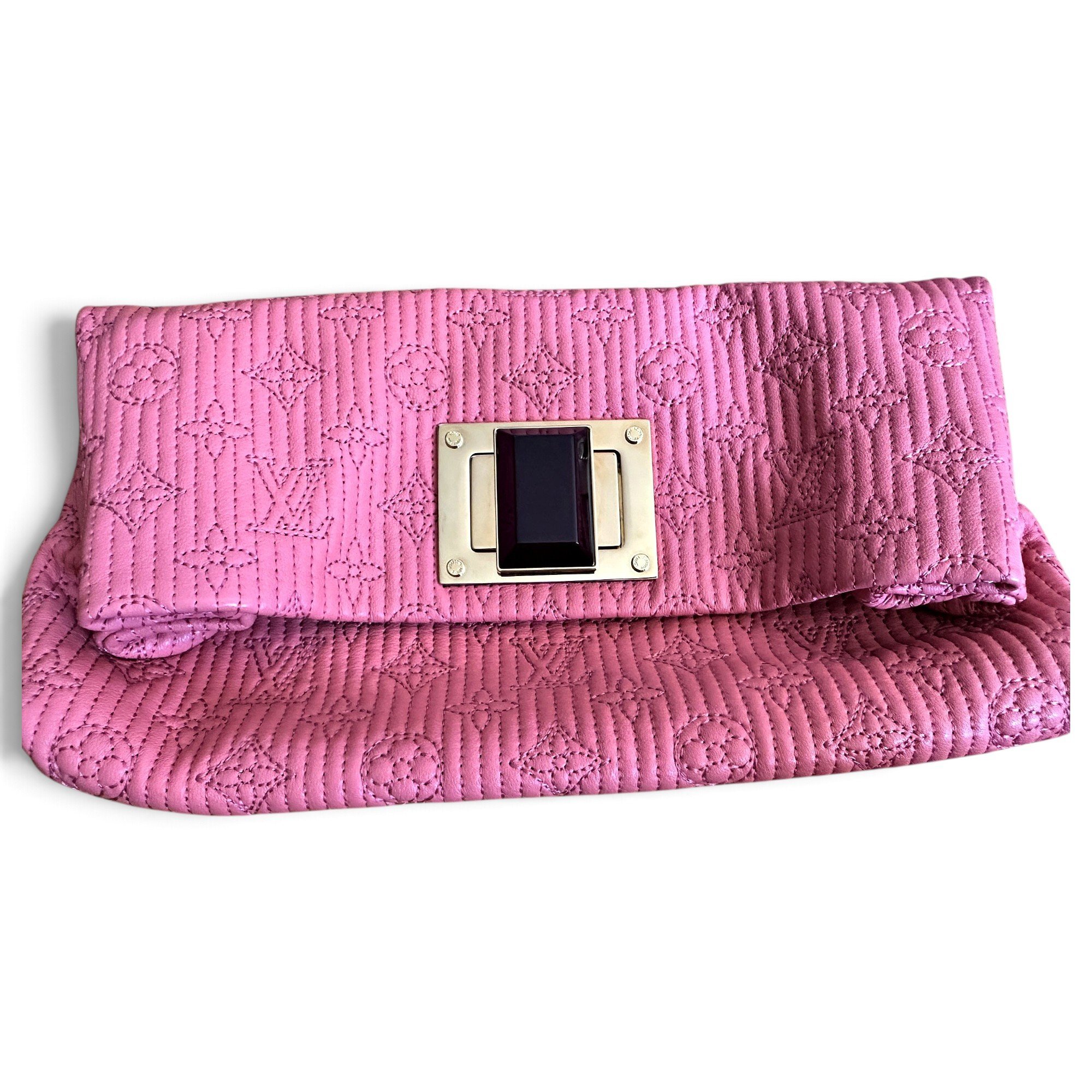 Limelight leather clutch bag