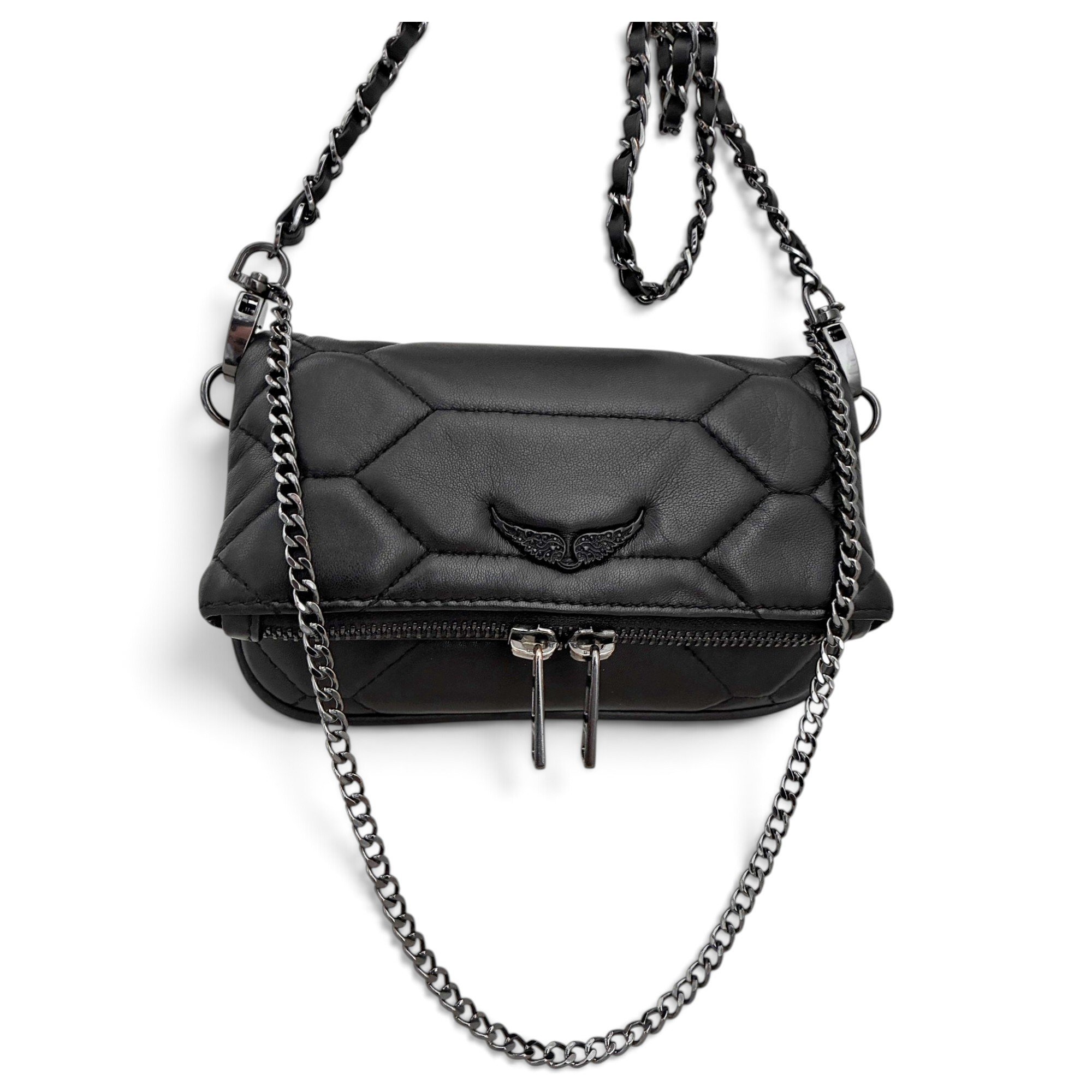Rock leather crossbody bag