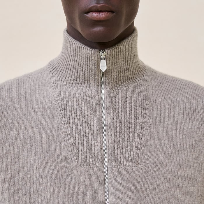 Tourbe Cashmere "Maillon Chaine d'Ancre" Full-zip Jacket