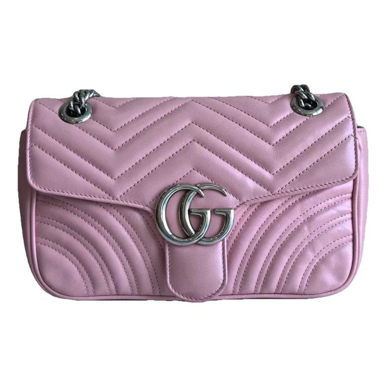 Pearly GG Marmont Flap leather handbag