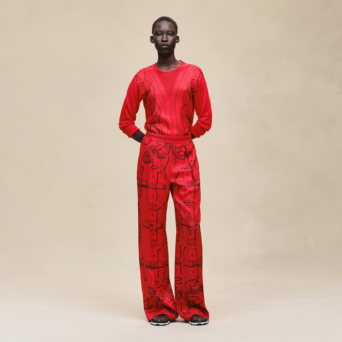 Rouge Amazone "Ferronnerie Remix" Long-sleeve Twillaine Sweater