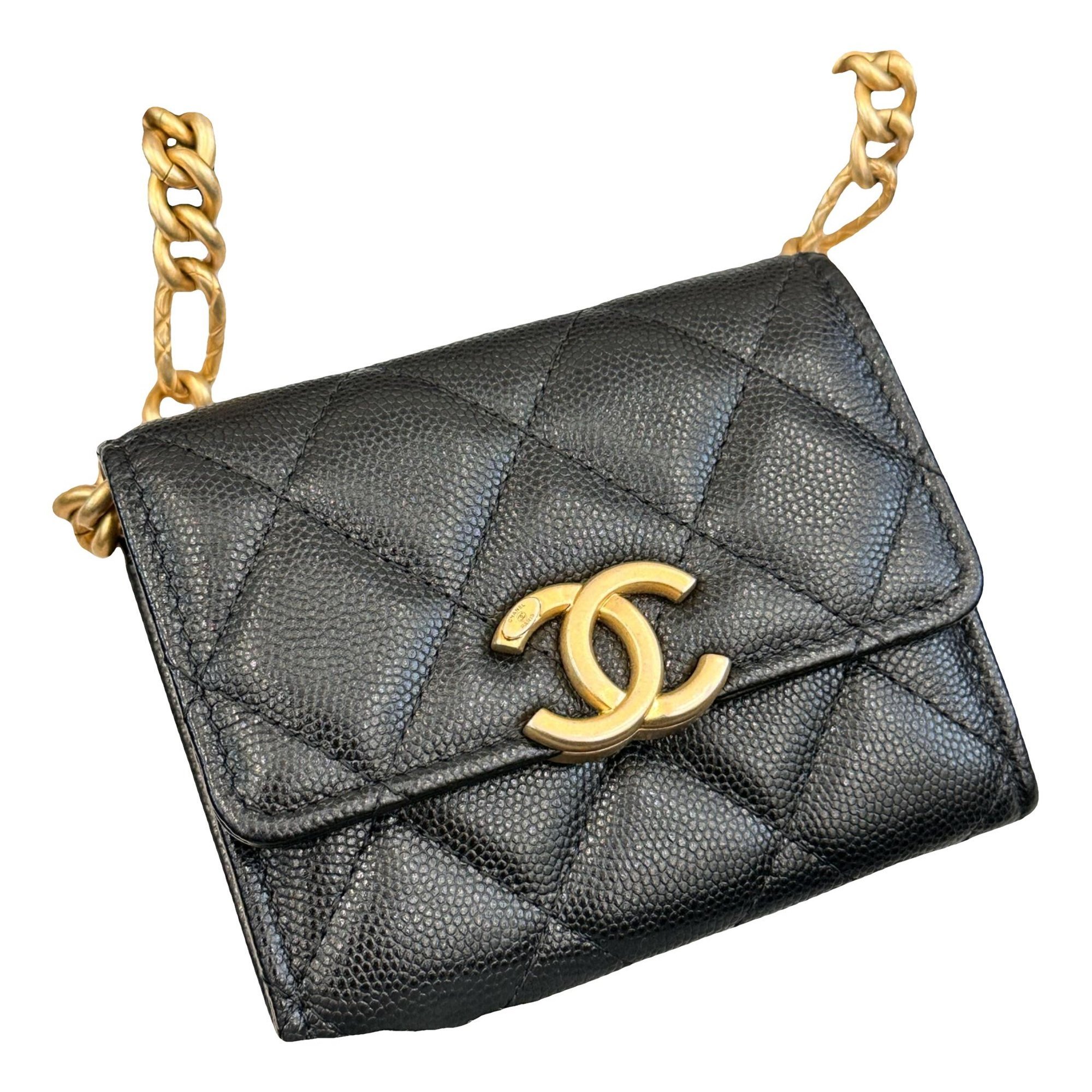 Trendy CC leather crossbody bag
