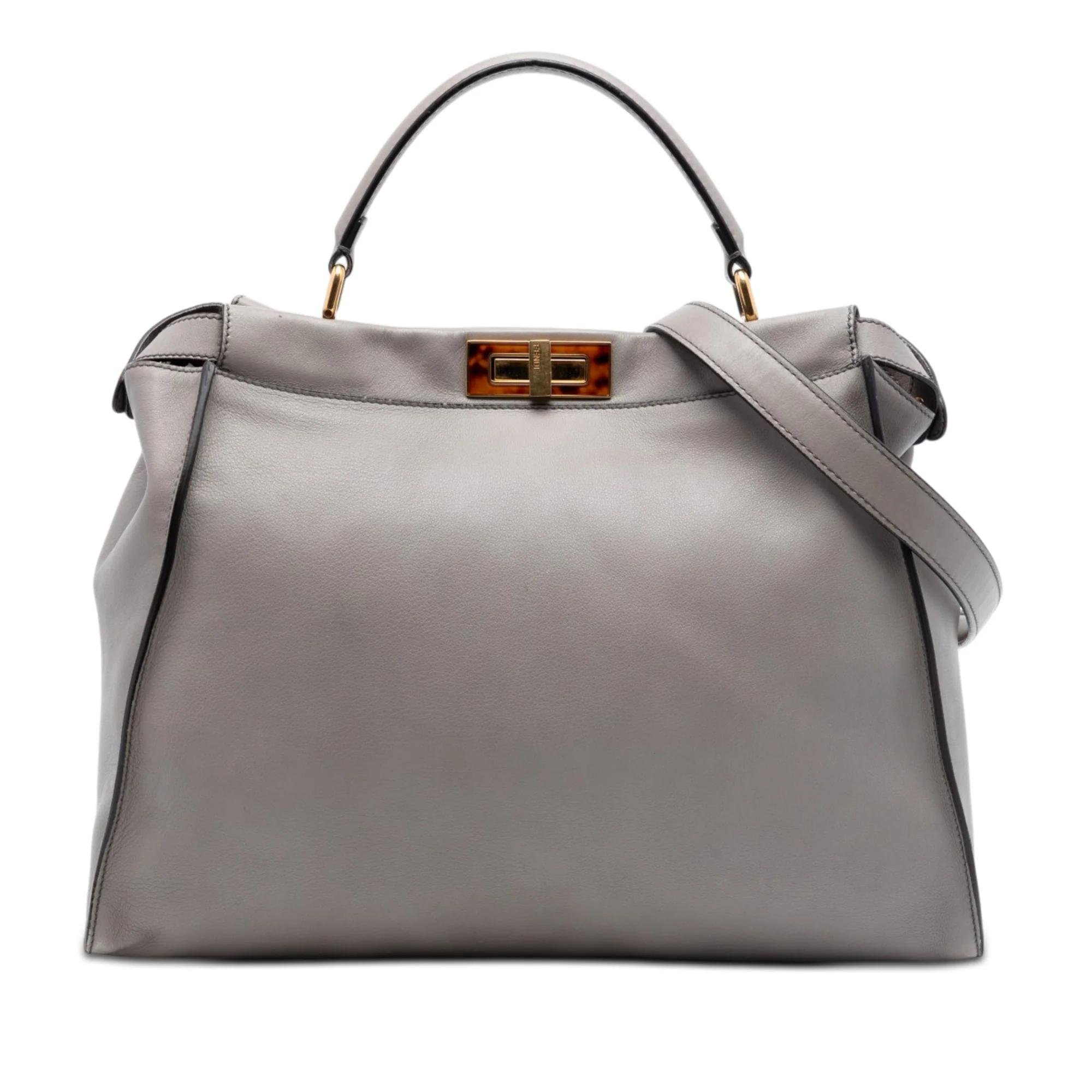 Peekaboo pony-style calfskin handbag