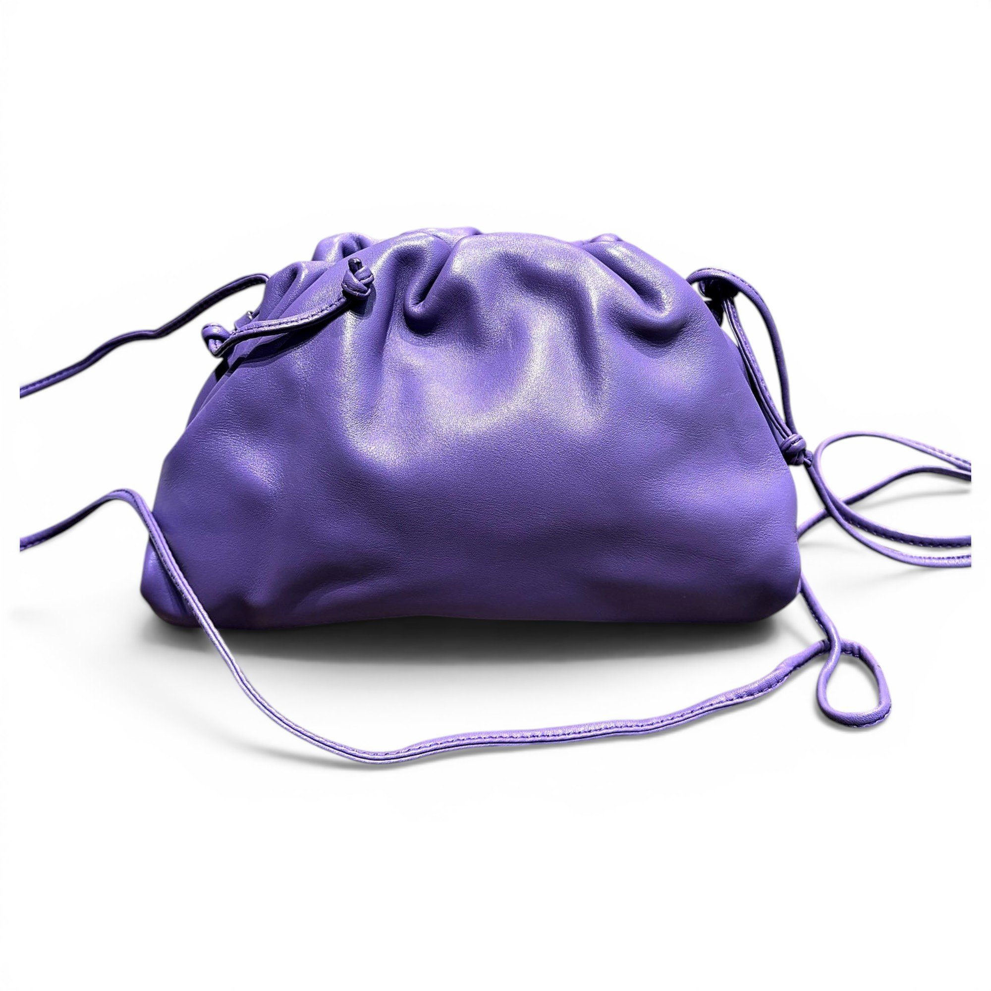 Pouch leather clutch bag
