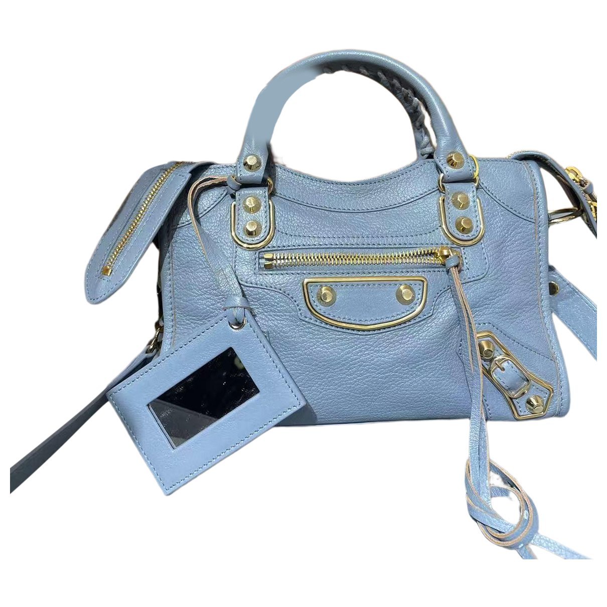City leather handbag