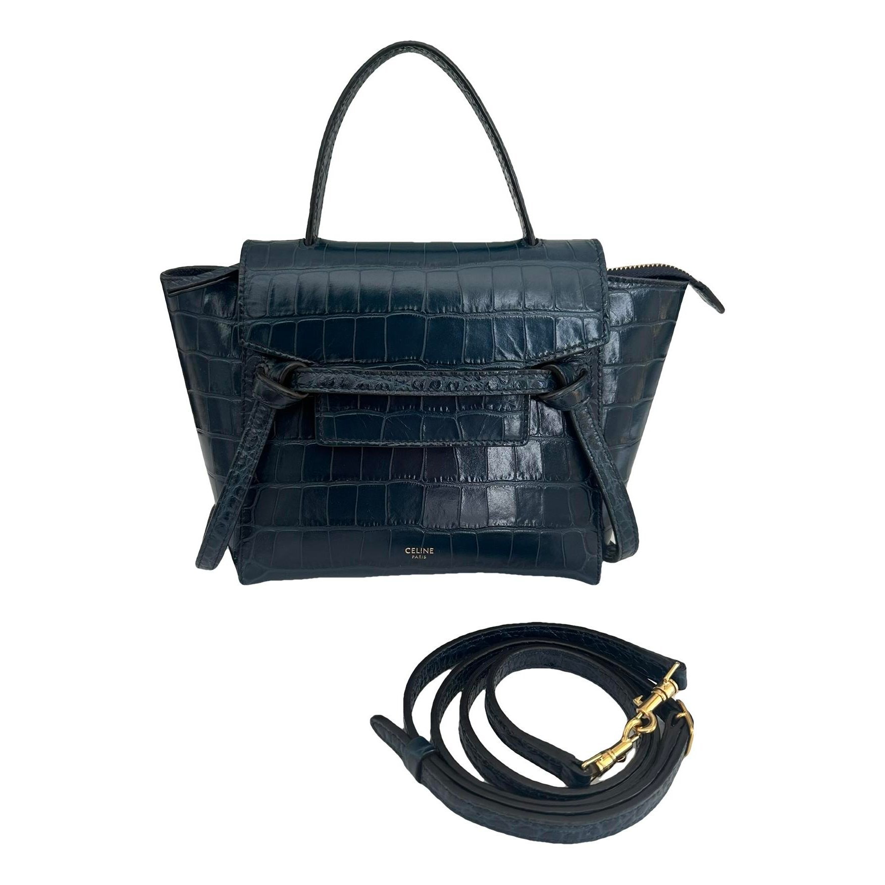 Belt leather handbag