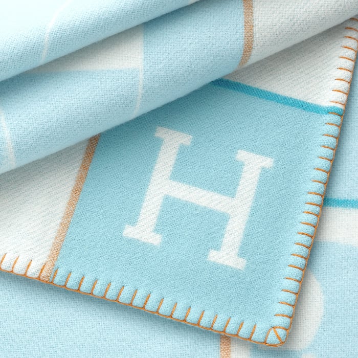 Bleu Dragée Animaux Blocks Blanket