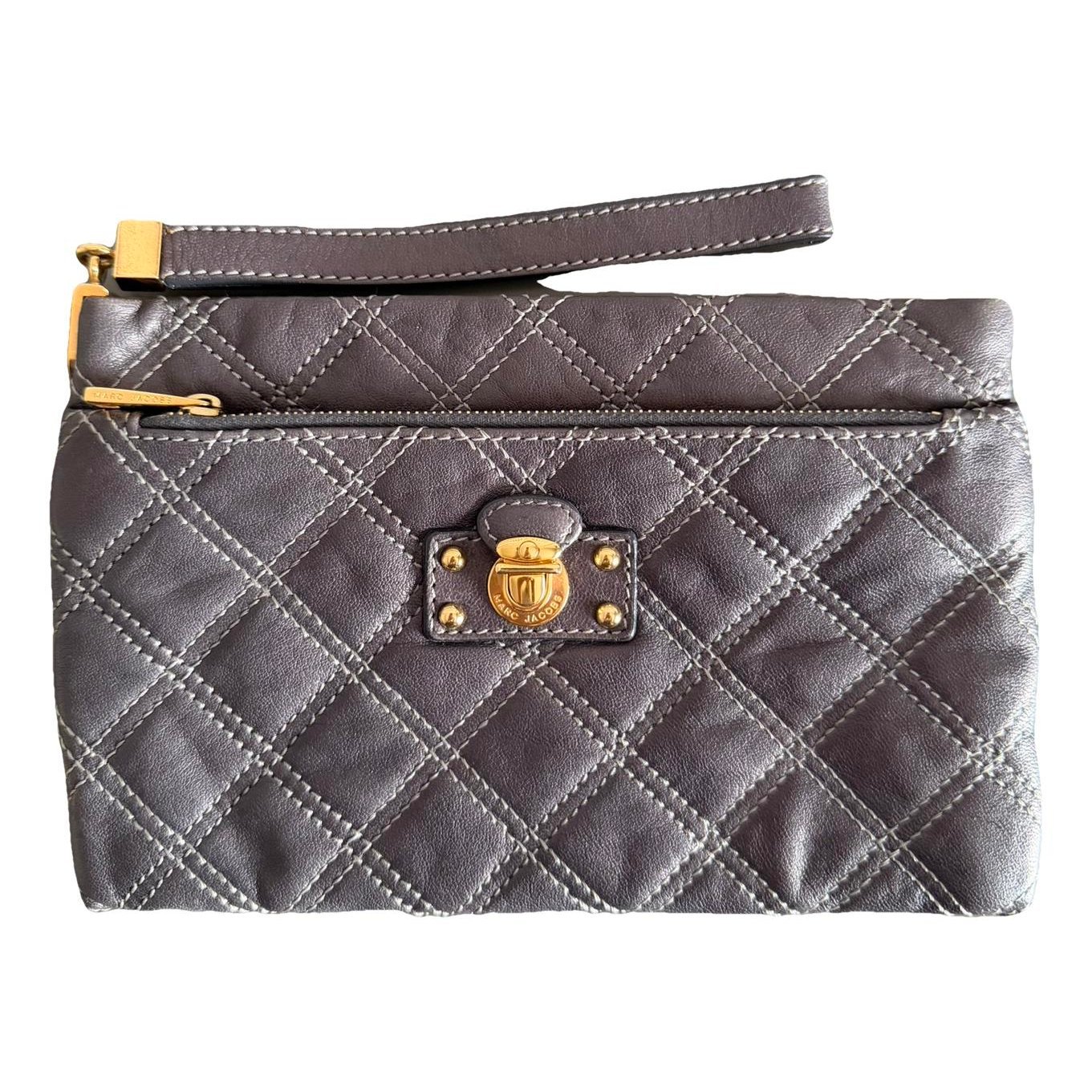 Leather clutch bag