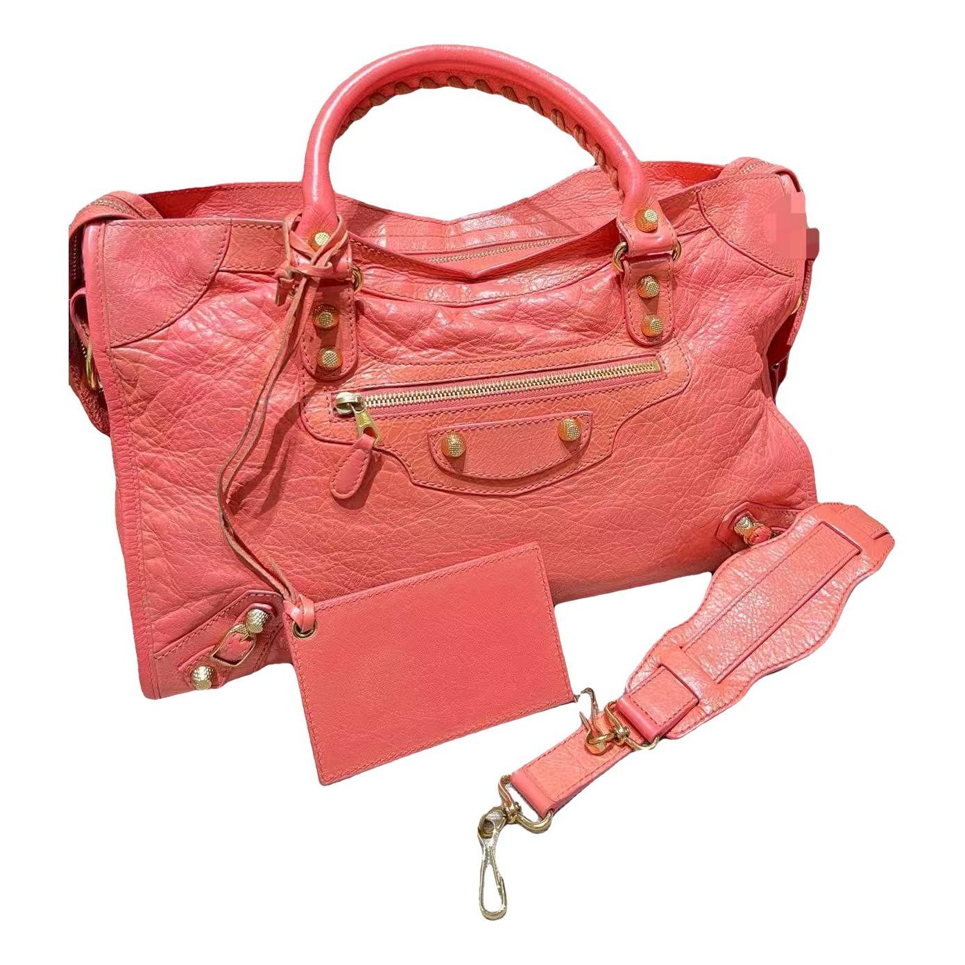 City leather handbag