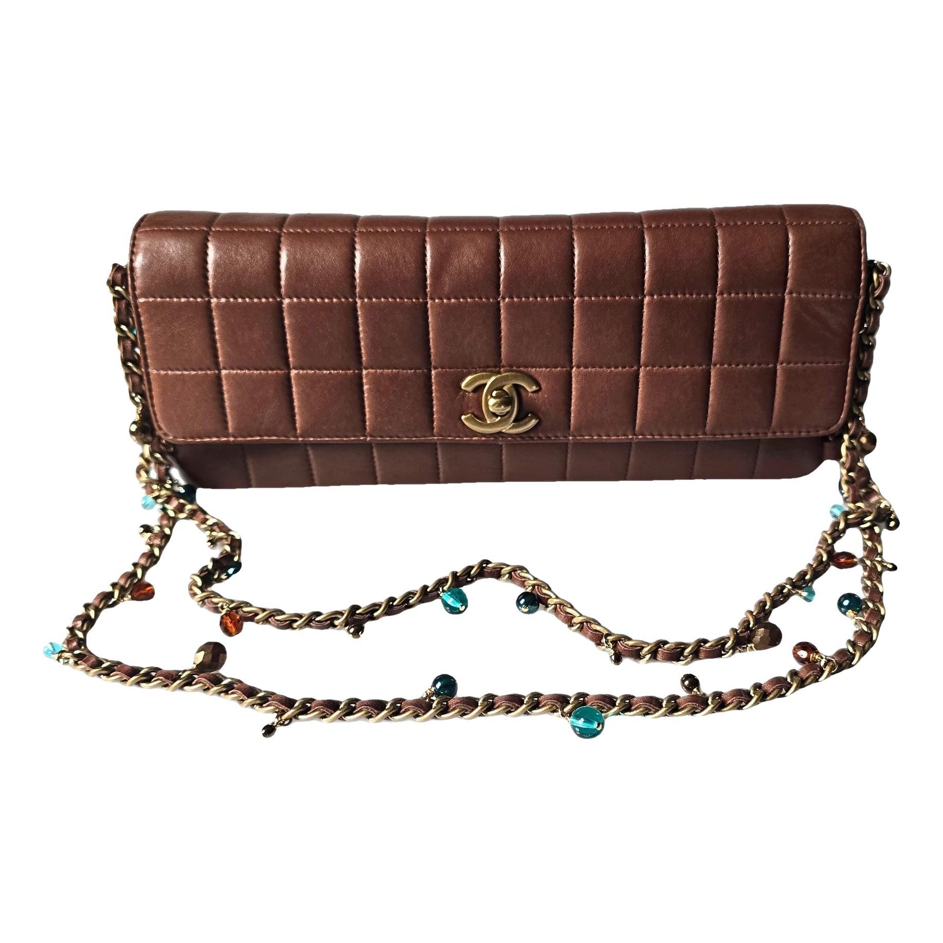 East West Chocolate Bar leather handbag