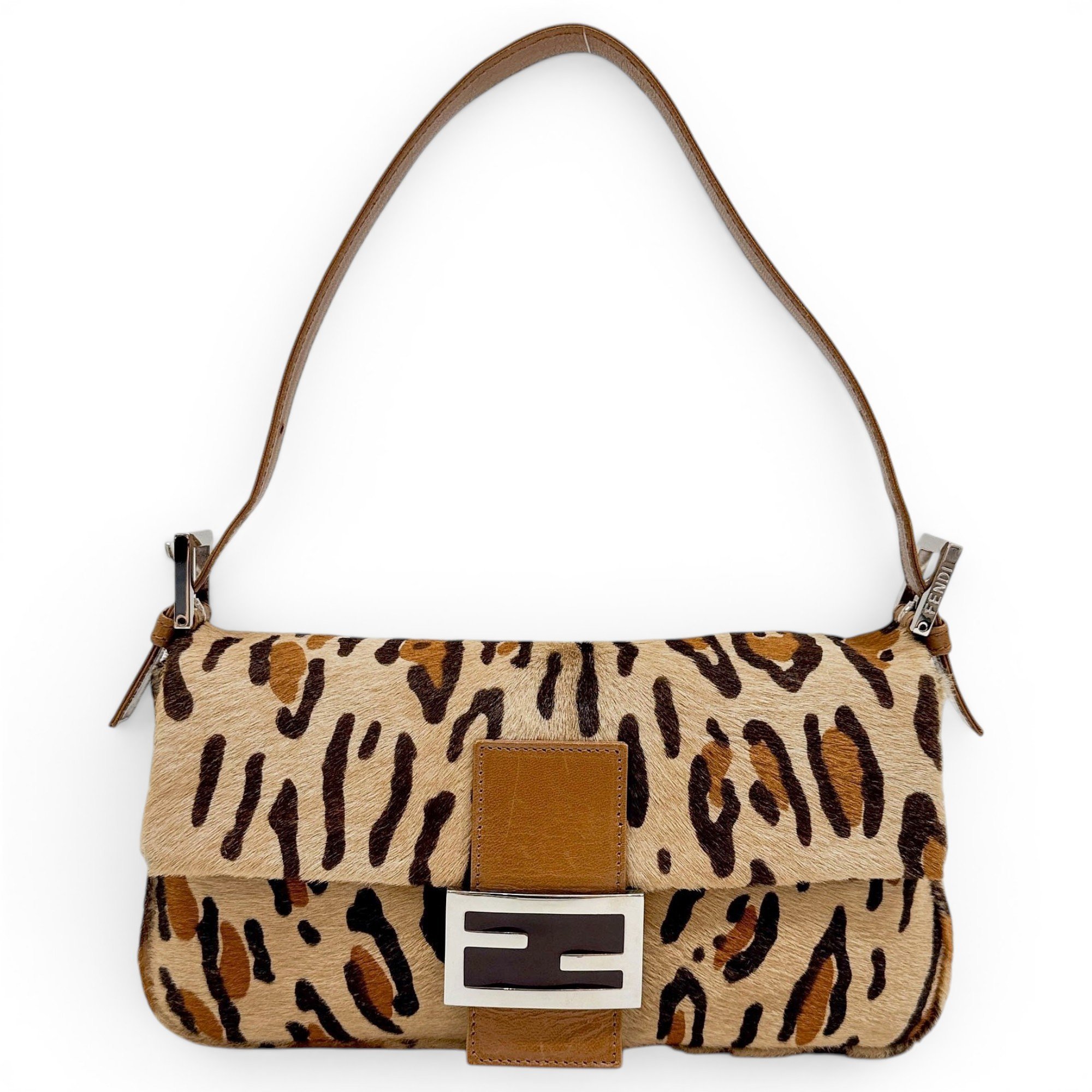 Baguette pony-style calfskin handbag