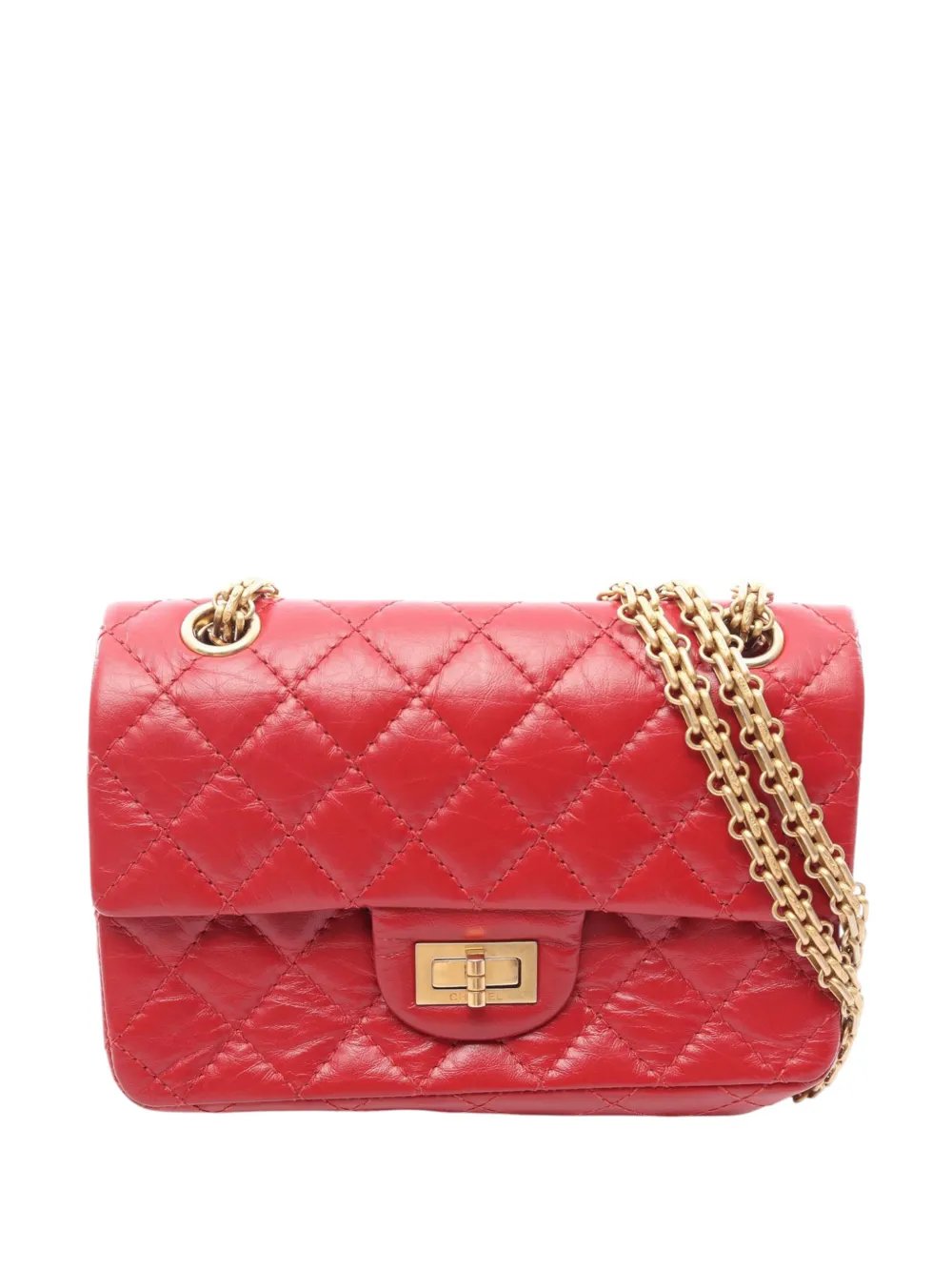 2019 Mini Quilted Aged Calfskin Reissue 2.55 Single Flap crossbody bag